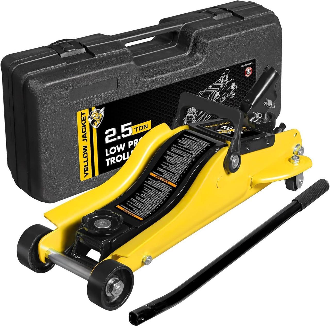 Main image of 2.5 Ton Trolley Jack with Carrying Case Hydraulic Low Profile Floor Jack for Cars Lift with Single Piston Lift Pump, 5500 lb Capacity