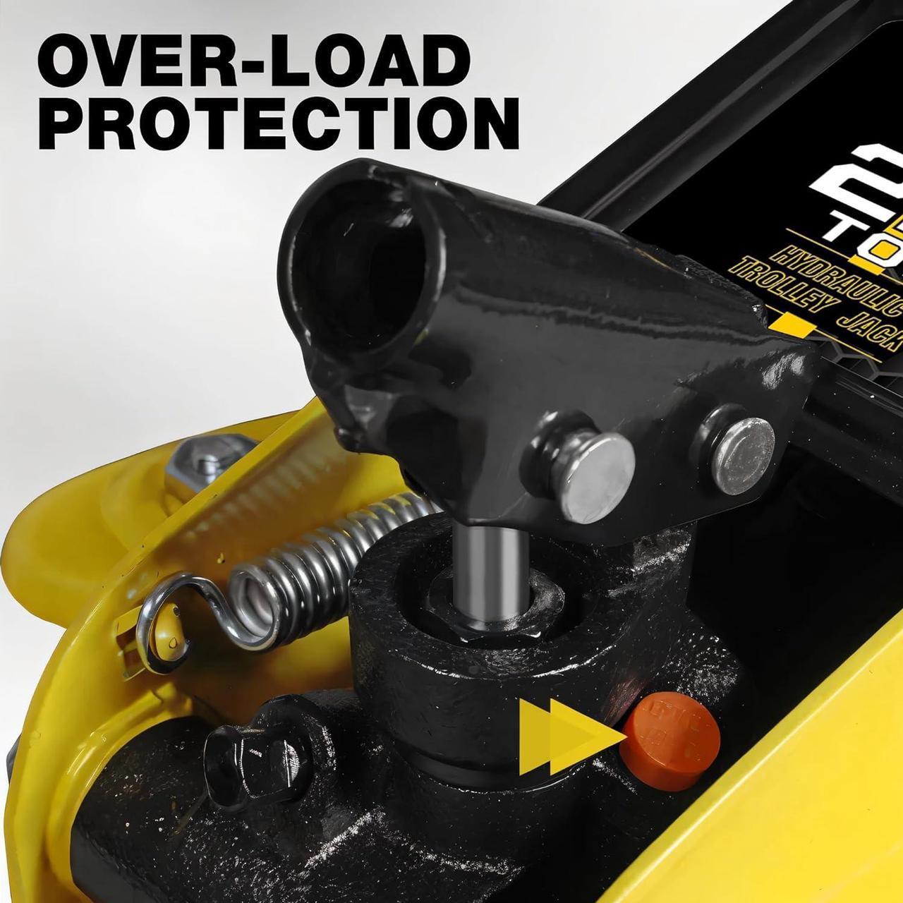 Alt view image 6 of 7 - 2.5 Ton Trolley Jack with Carrying Case Hydraulic Low Profile Floor Jack for Cars Lift with Single Piston Lift Pump, 5500 lb Capacity