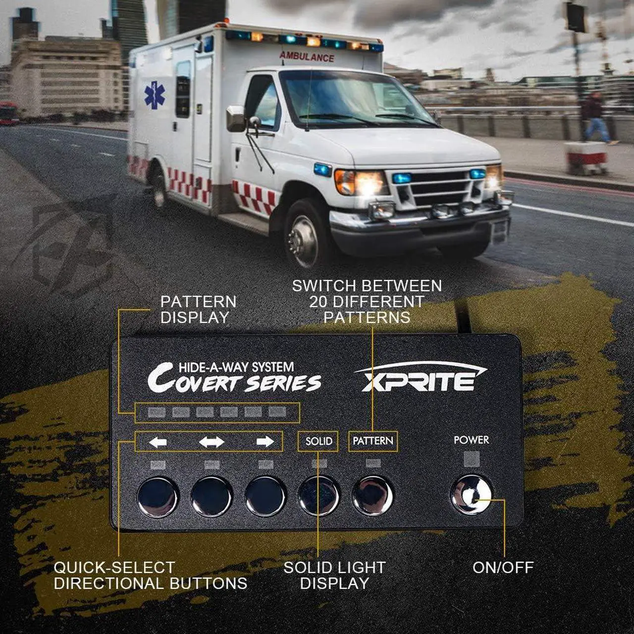 Alt view image 3 of 7 - White LED Hideaway Emergency Strobe Lights Kit, 20 Flashing Modes w/Controller Headlights Taillights Fog Light Mounting, Hazard Warning Caution Light for 12V Vehicles Pickup Trucks Vans 6PCS