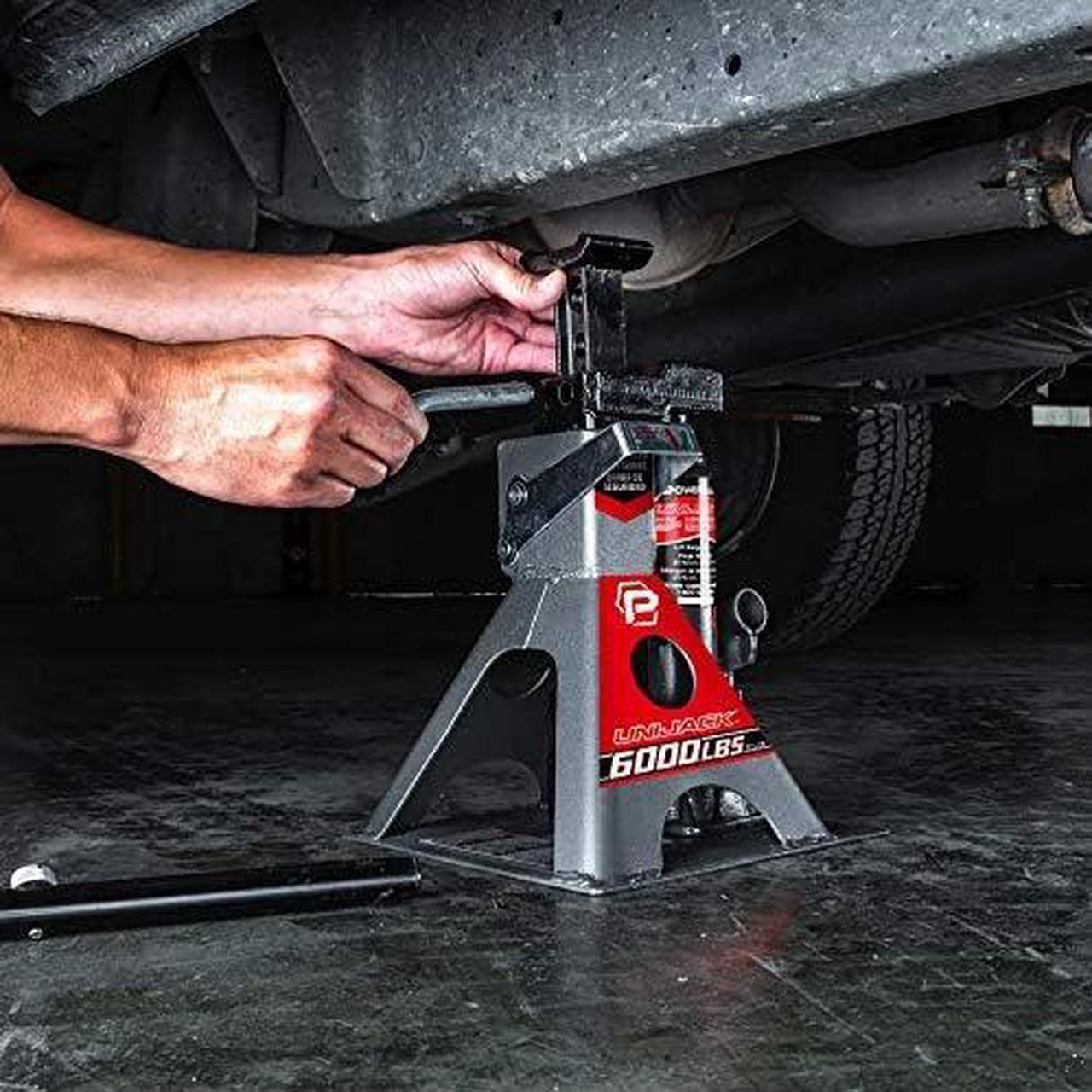 Alt view image 5 of 7 - 3 Ton, Bottle Jack and Jack Stands in One, 6000 Pound Capacity, All-in-One Car Lift, Heavy Duty Vehicle Unijack, Wide Base, 620471