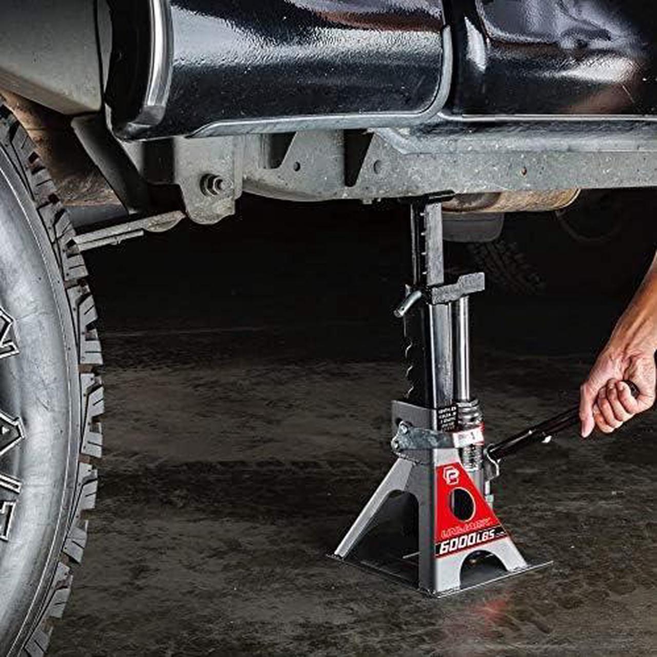 Alt view image 7 of 7 - 3 Ton, Bottle Jack and Jack Stands in One, 6000 Pound Capacity, All-in-One Car Lift, Heavy Duty Vehicle Unijack, Wide Base, 620471