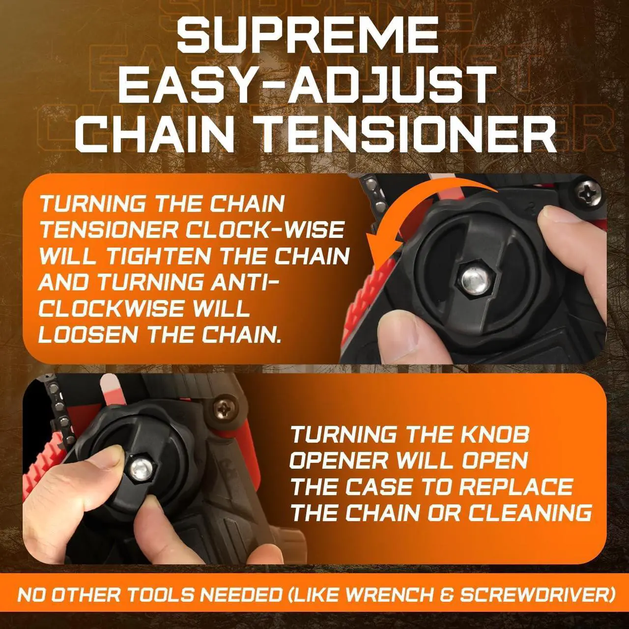 Alt view image 3 of 5 - Mini Chainsaw Cordless 6 Inch - Upgraded Small Chainsaw Battery Powered - Auto Chain Regulator & Auto Oiler - Lightweight Handheld Electric Chain Saw for Tree Branches, Pruning, Wood Cutting