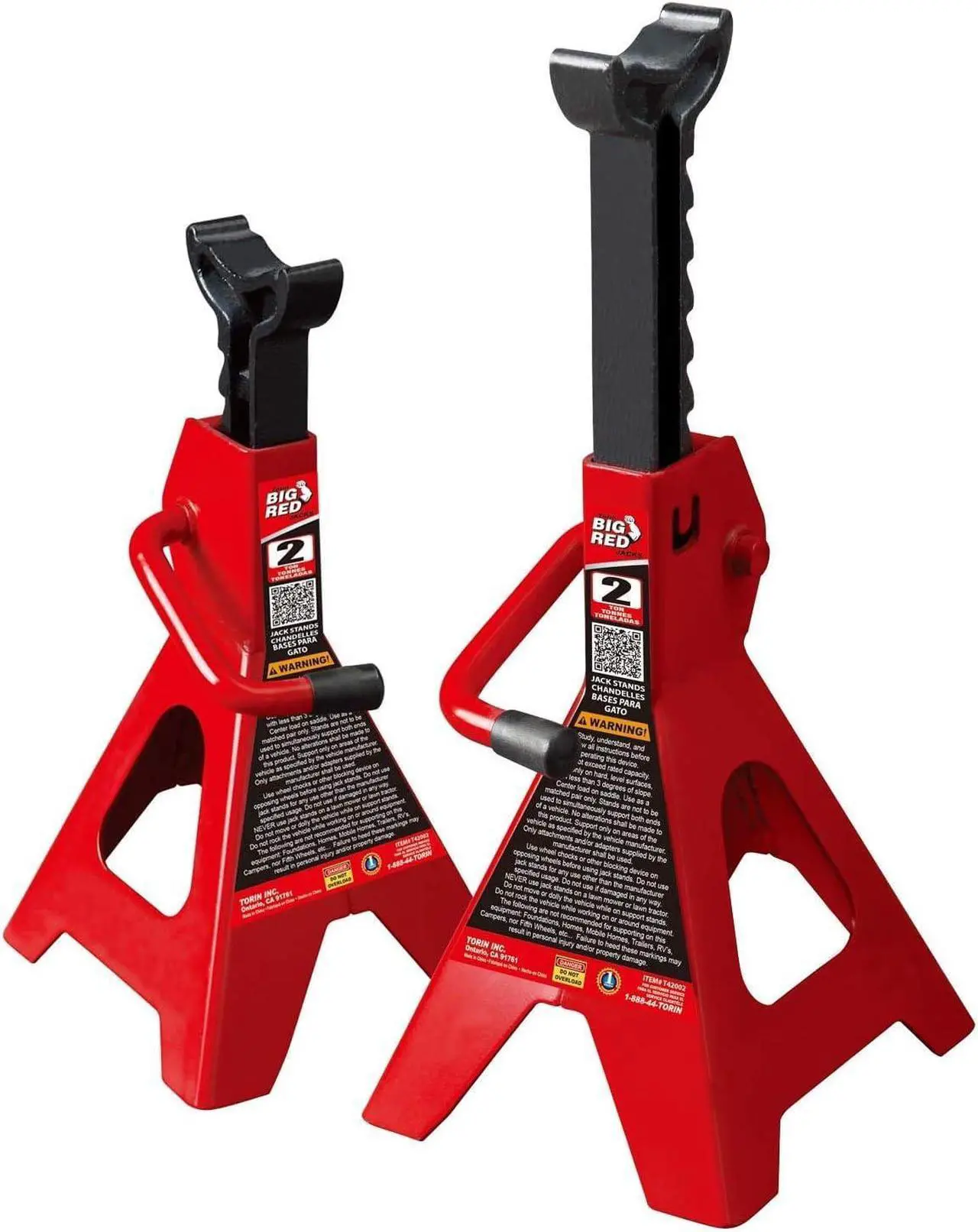 Alt view image 5 of 6 - Torin Hydraulic Trolley Floor Jack Combo with 2 Jack Stands, 2 Ton Capacity (T82001)