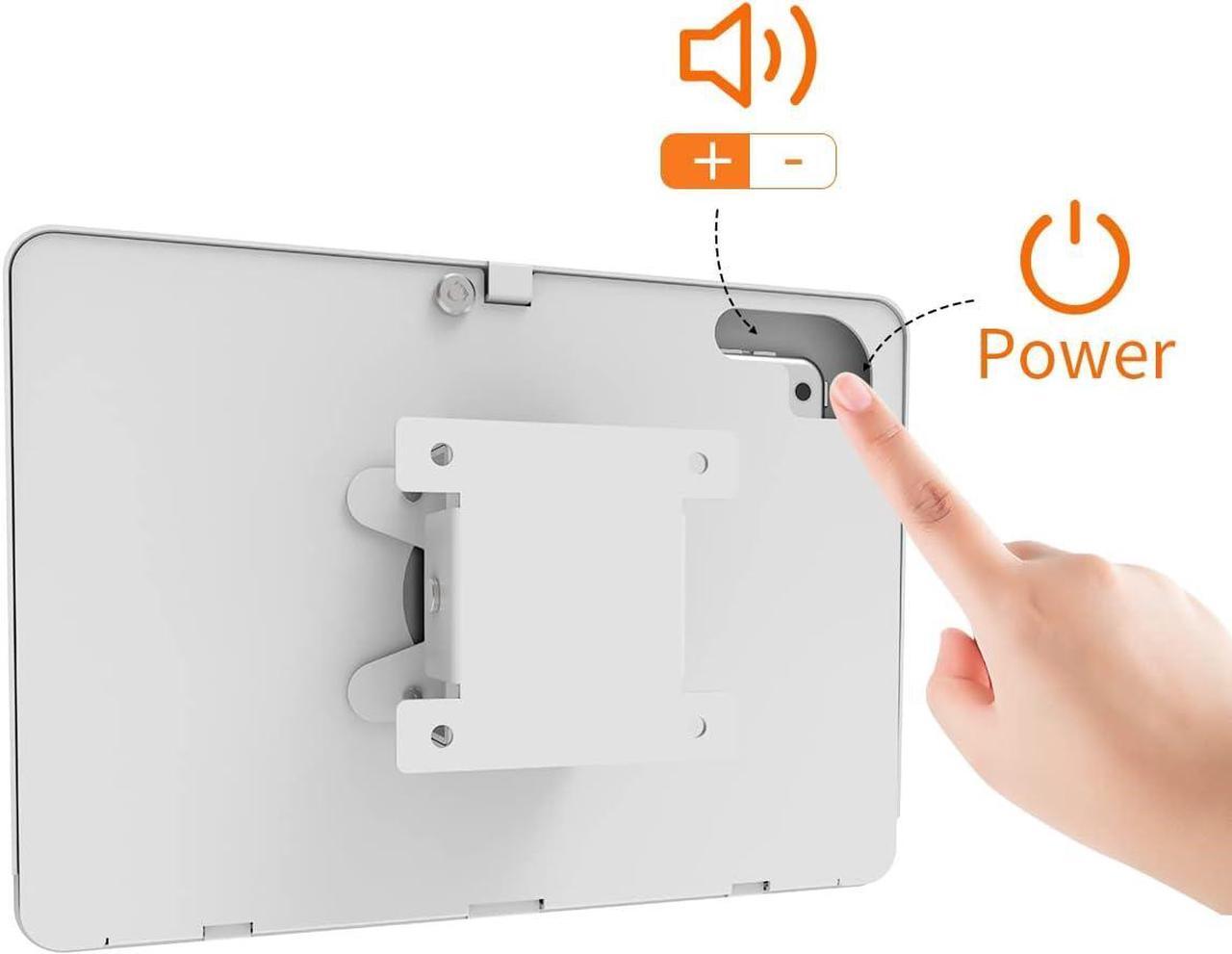 Alt view image 5 of 7 - Tablet Wall Mount Compatible with 10.2 inch iPad 7 8 9 Swivel Base, Key Lock, All Metal - BSW101T