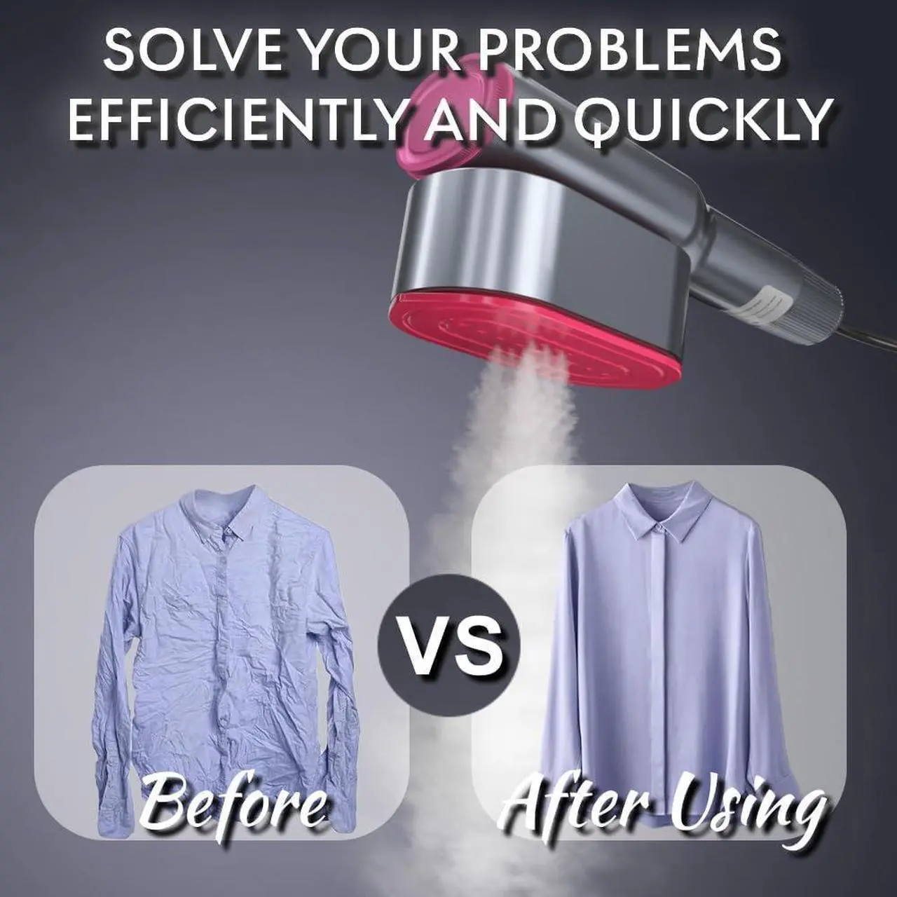 Alt view image 5 of 7 - Travel Steamer For Clothes Portable Mini Steamer Handheld For Wrinkle Removal-Fast Heat-Up, Travel Size, Fabric Steamer For All Clothes, Compact And Hand Held Steamer With Foldable Design