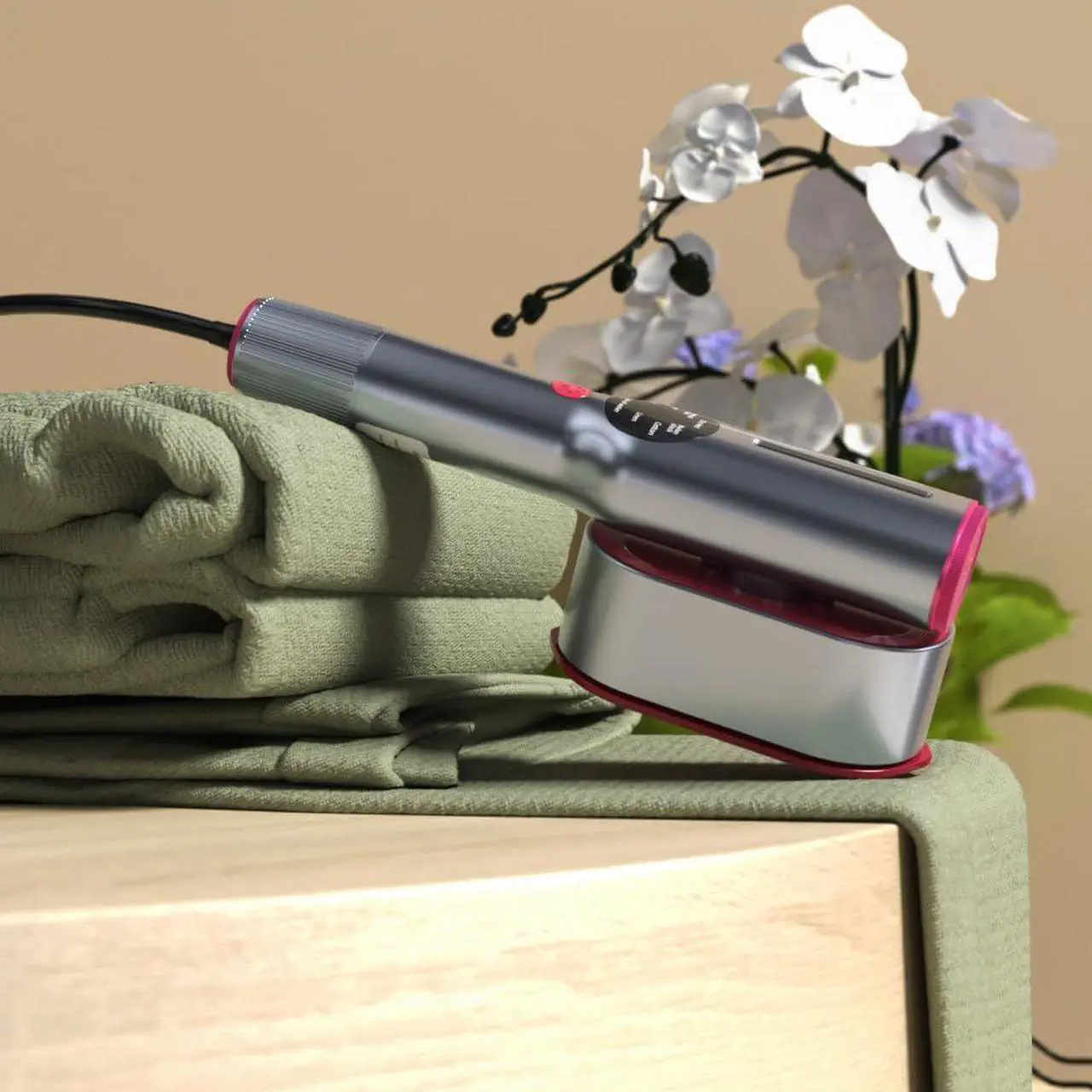 Alt view image 7 of 7 - Travel Steamer For Clothes Portable Mini Steamer Handheld For Wrinkle Removal-Fast Heat-Up, Travel Size, Fabric Steamer For All Clothes, Compact And Hand Held Steamer With Foldable Design