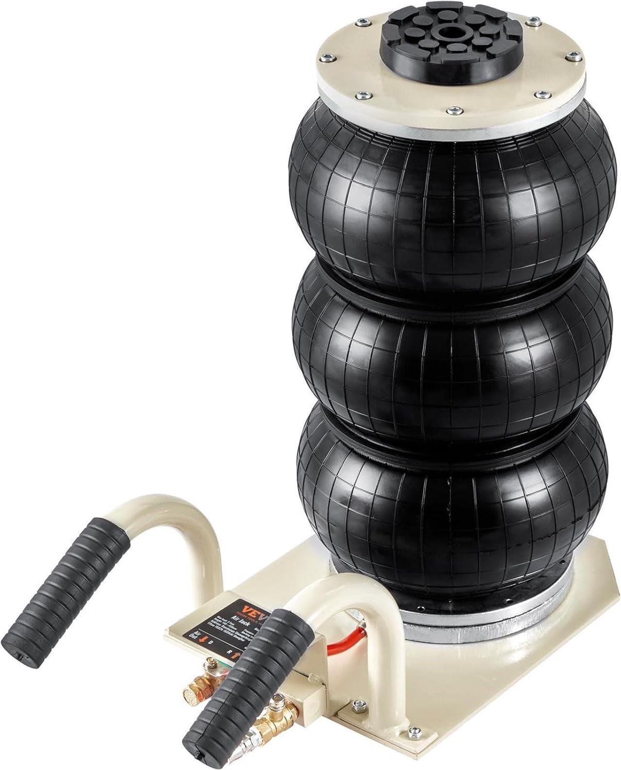 Main image of Air Jack, 3 Ton/6600 lbs Triple Bag Air Jack, Airbag Jack with Six Steel Pipes, Lift up to 17.7 inch/450 mm, 3-5 s Fast Lifting Pneumatic Jack, with Short Handles for Car Repair