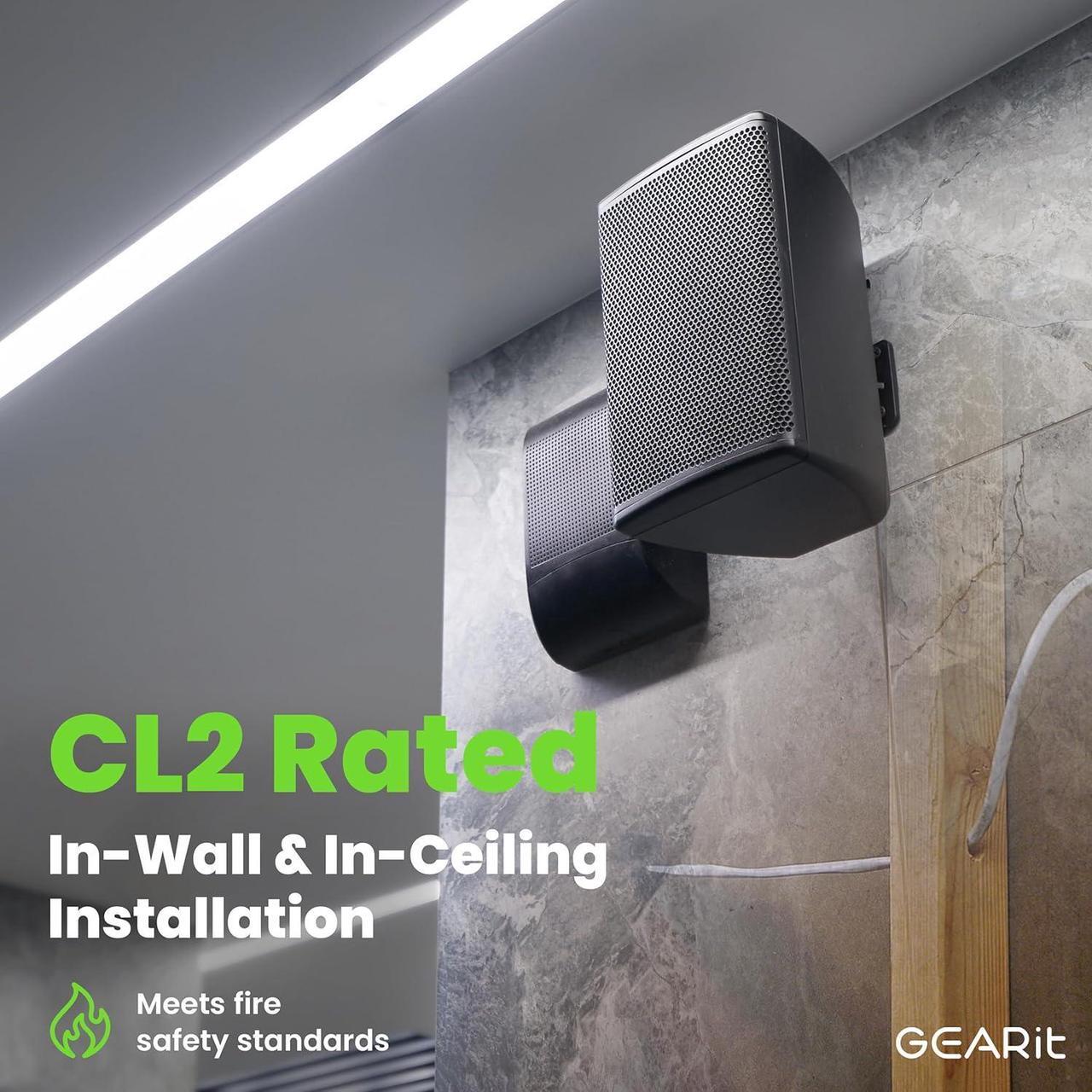 Alt view image 4 of 7 - 14/2 Speaker Wire (200 Feet) 14 Gauge (Copper Clad Aluminum) - Fire Safety in Wall Rated Audio Speaker Wire Cable / CL2 Rated / 2 Conductors - CCA, 200ft