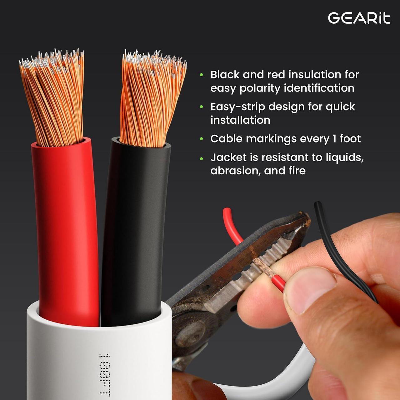 Alt view image 2 of 7 - 14/2 Speaker Wire (200 Feet) 14 Gauge (Copper Clad Aluminum) - Fire Safety in Wall Rated Audio Speaker Wire Cable / CL2 Rated / 2 Conductors - CCA, 200ft