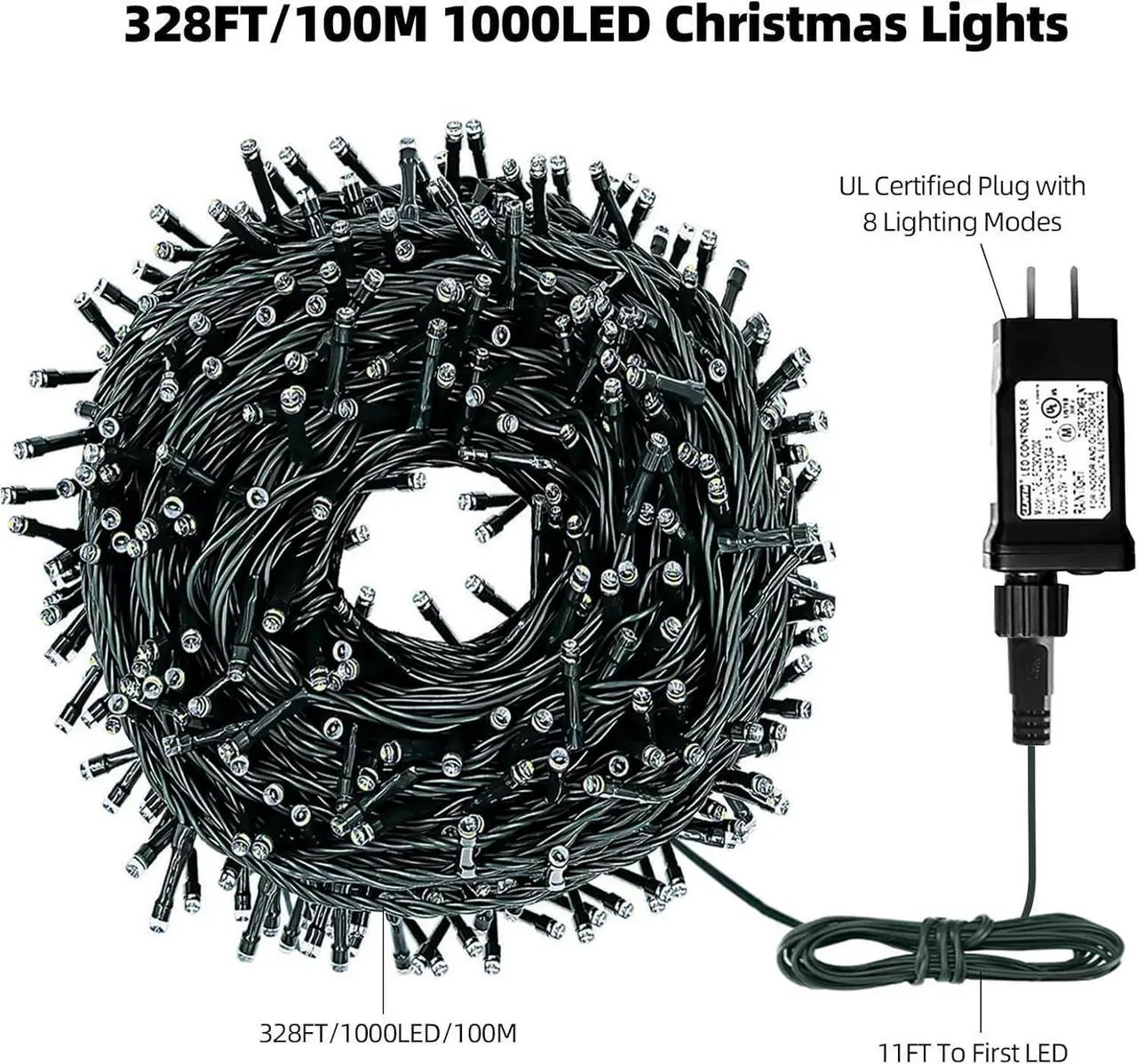 MZD8391 328FT 1000LEDs Christmas Lights - Thumbnail 3