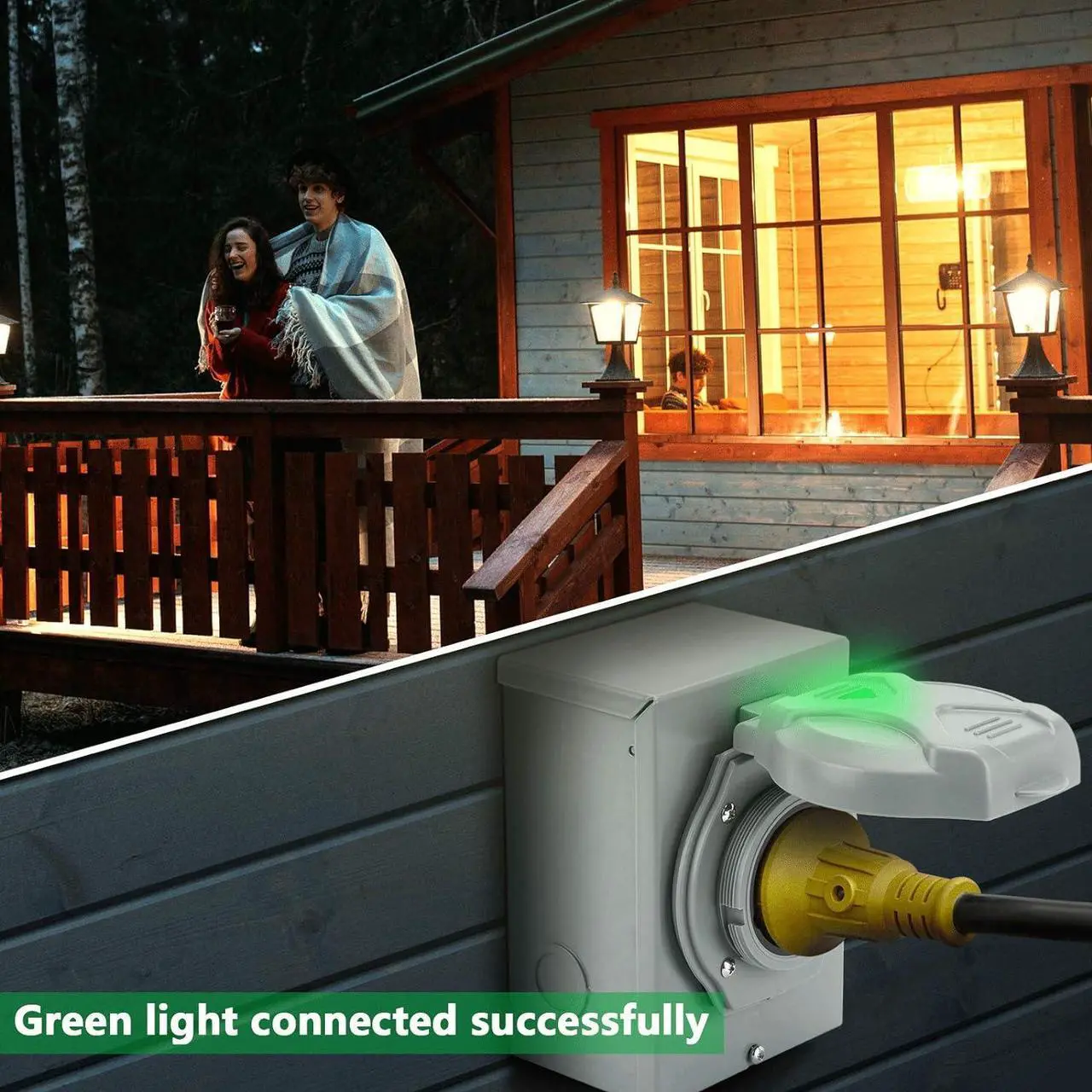 Alt view image 7 of 7 - 50 Amp Generator Power Inlet Box, ETL Listed NEMA SS2-50P Power Inlet Box for 3 Prong Generator Cord, 125/250 Volt, 12500 Watts Generator Transfer Switch Weatherproof, Outdoor Use