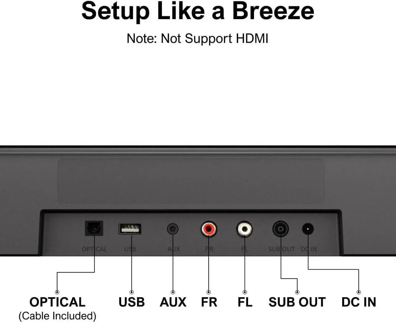Alt view image 6 of 7 - 7.1ch Virtual Surround Sound Bar, Sound Bar for Smart TV with 4 Surround Speakers, Peak Power 330W, Surround Sound System for TV, App Control, TV Soundbar with Subwoofer, Opt/AUX/BT, Aura A40