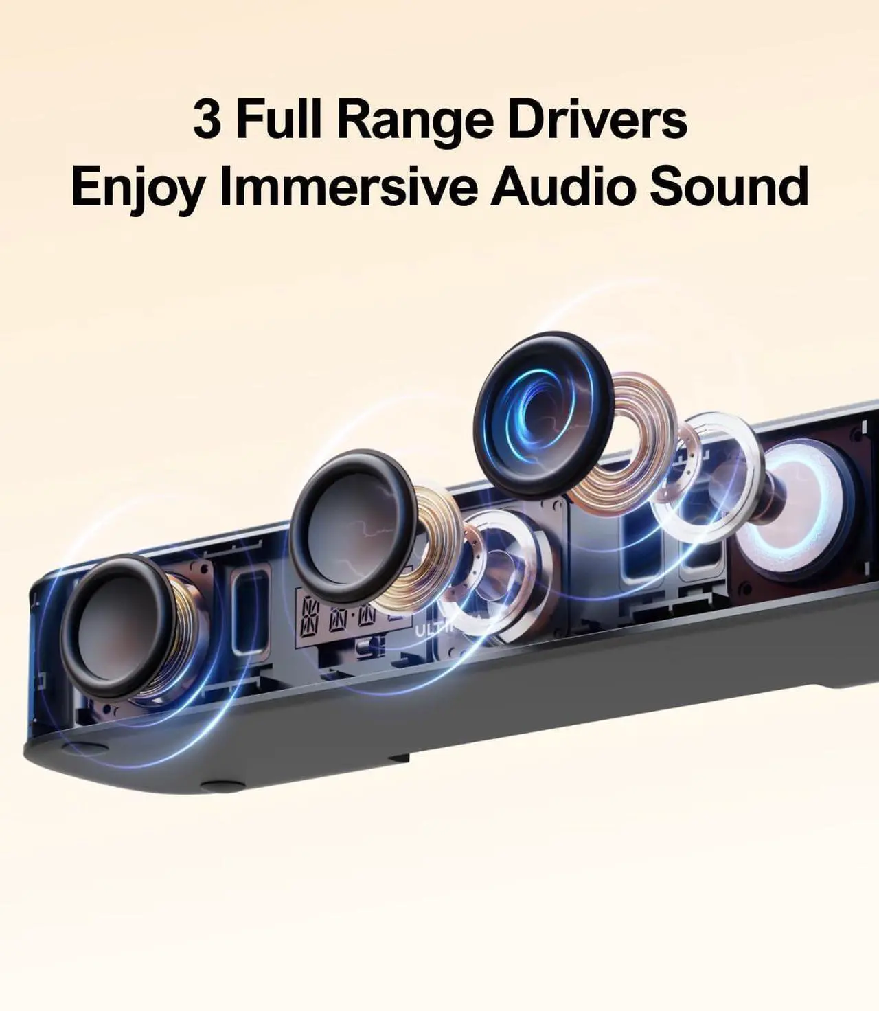 Alt view image 7 of 7 - 7.1ch Virtual Surround Sound Bar, Sound Bar for Smart TV with 4 Surround Speakers, Peak Power 330W, Surround Sound System for TV, App Control, TV Soundbar with Subwoofer, Opt/AUX/BT, Aura A40