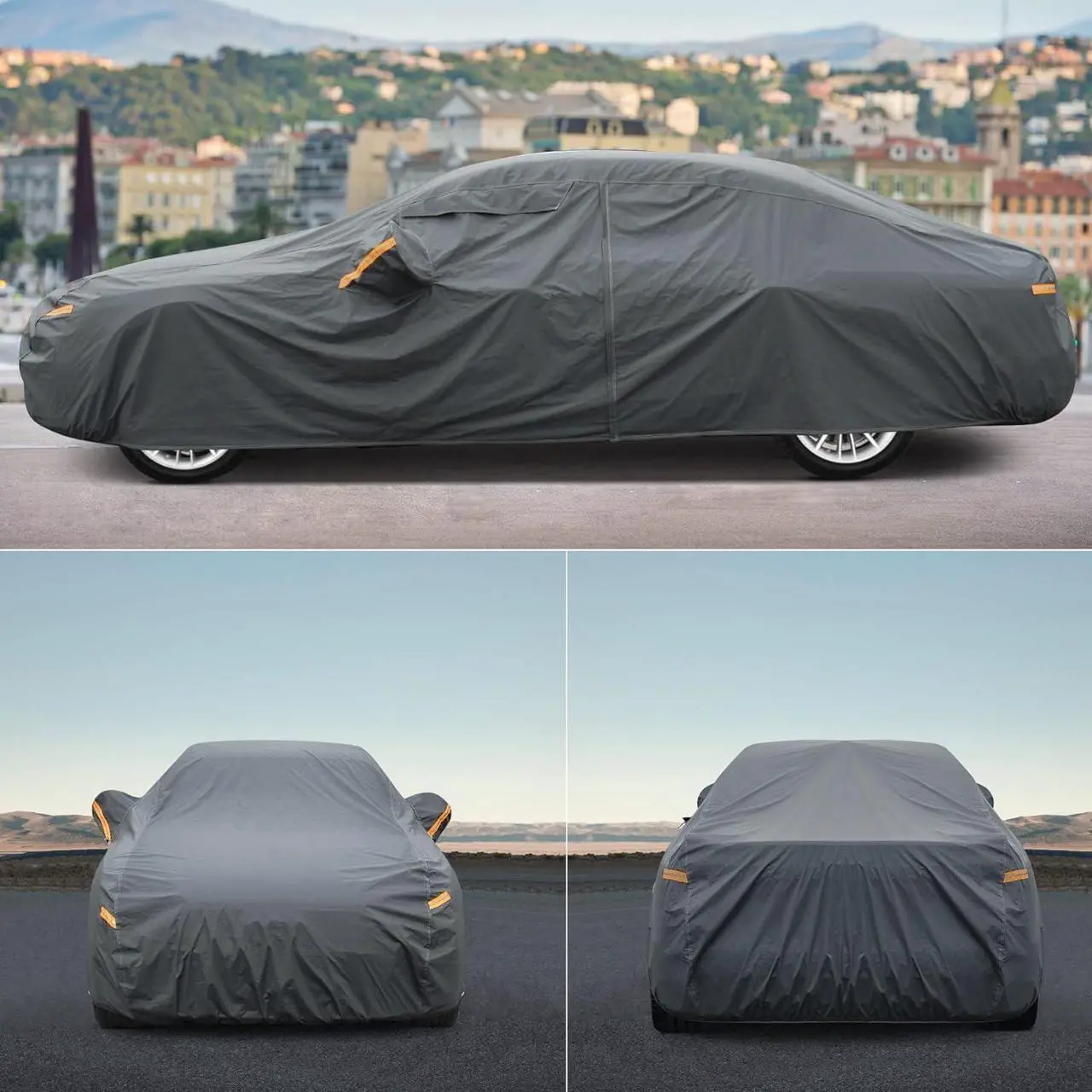 Alt view image 7 of 7 - 16 Layers SUV Car Cover Waterproof All Weather Heavy Duty, Universal Fit Subaru CrossTrek, Audi Q3, Kia Soul/Seltos, Honda Element, Hyundai Kona, Nissan Kicks, Toyota CHR, vw Taos etc.