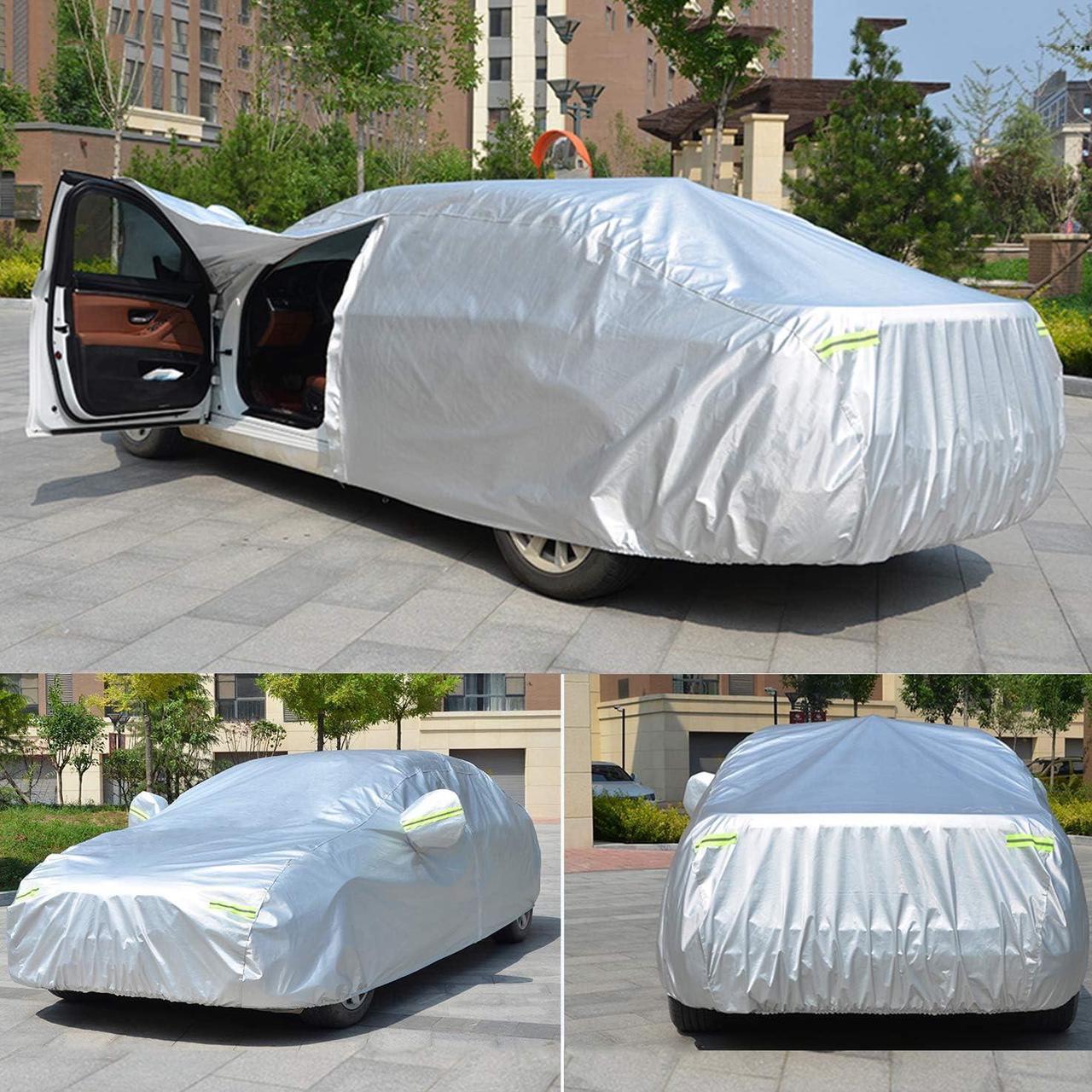 Alt view image 6 of 7 - SUV Car Cover Custom Fit Kia Soul from 2009 to 2025,Waterproof Car Cover All Weather for Automobiles Outdoor Indoor with Zipper Door, Sun Rain Dust Snow Protection.