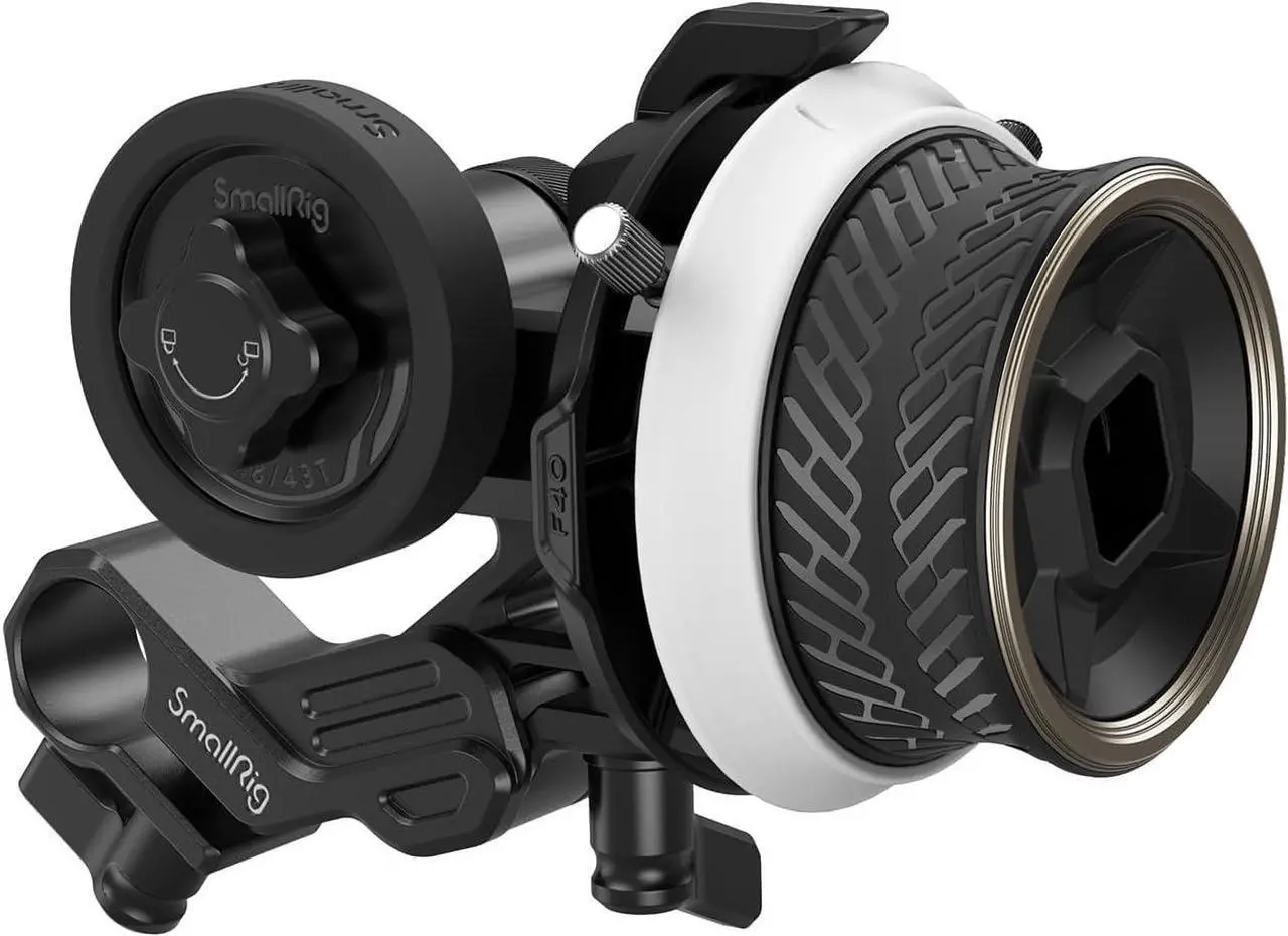 Main image of Mini Follow Focus with A/B Stops & 15mm Rod Clamp and Snap-on Gear Ring Belt for DLSRs and Mirrorless Cameras, Fits Different Diameter Lenses Up to 114mm - 3010C