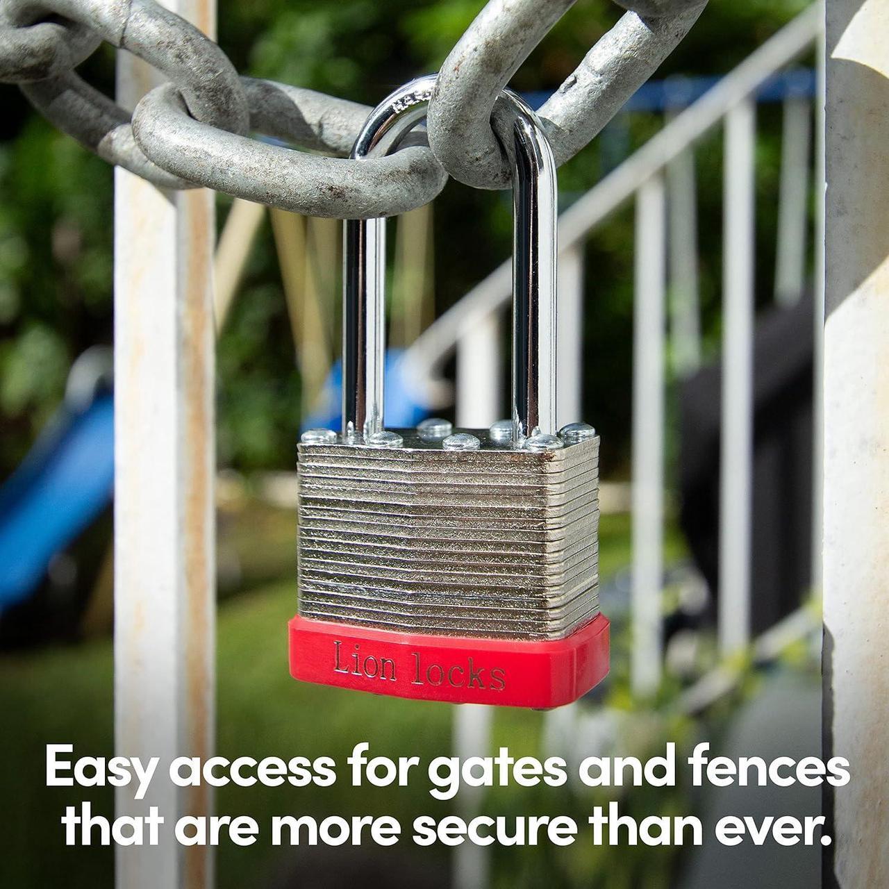 Alt view image 7 of 7 - 24 Keyed Alike Padlocks with 2" Long Shackle, 48 Keys - Padlocks for Outdoor Use, Locks with Keys, Hardened Steel Case, Pick Resistant Brass Pin Cylinder for Hasp Latch, Locker, Gate