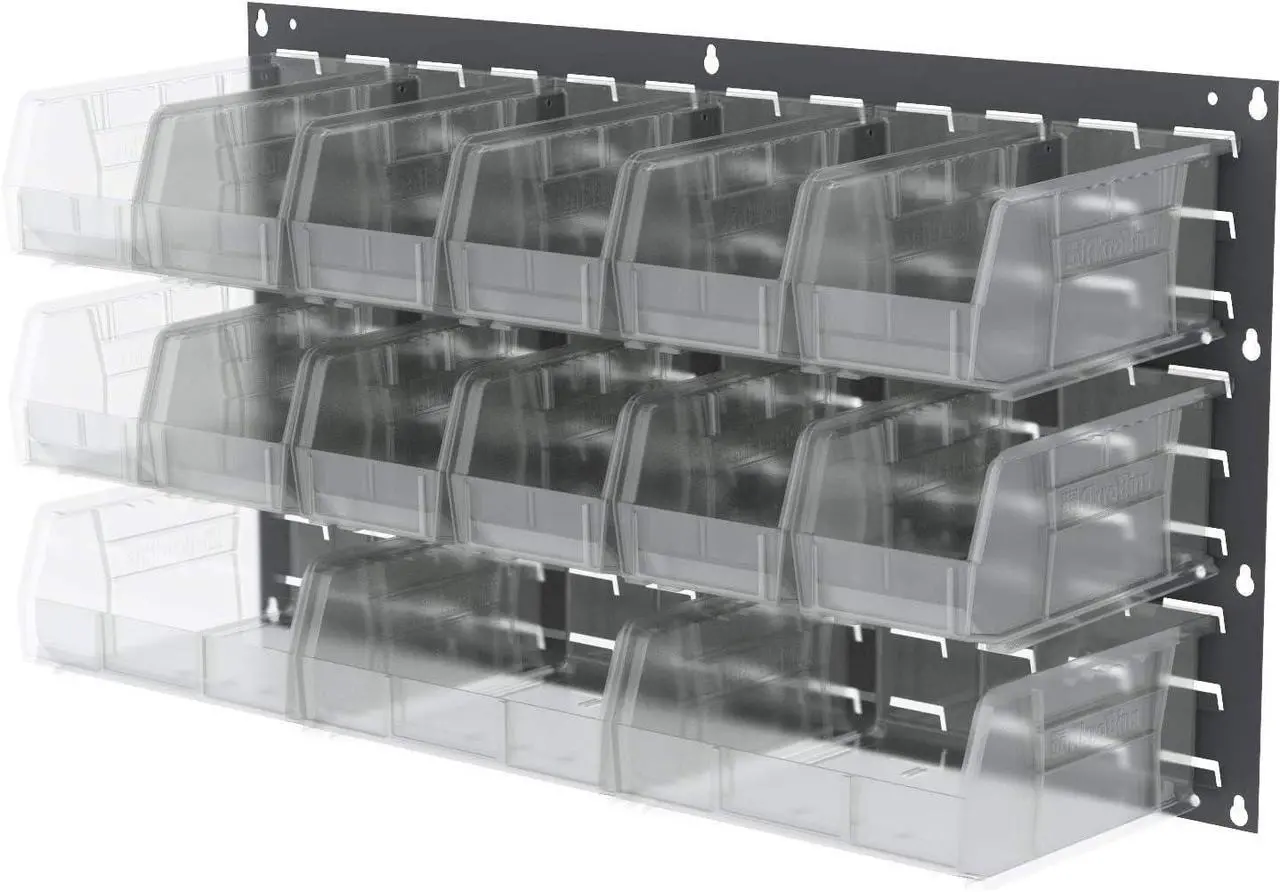 Alt view image 7 of 7 - 30230 AkroBins Plastic Storage Bins, Space-Saving Stackable Bins for Garage, Pantry, Craft Organization, 11-Inch x 5-Inch x 5-Inch, Clear, 12-Pack
