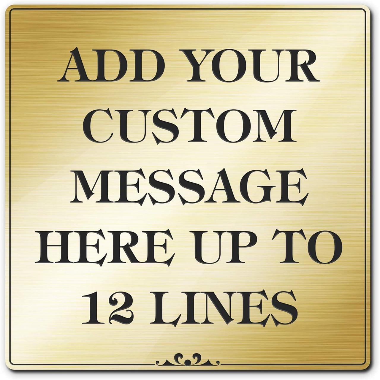 Main image of Custom Sign, Office Sign, Business/Office Name Plates for Doors/Wall, Indoor/Outdoor, 10x10 Inch, 18 Colors, (Prestige) Made in USA by My Sign Center