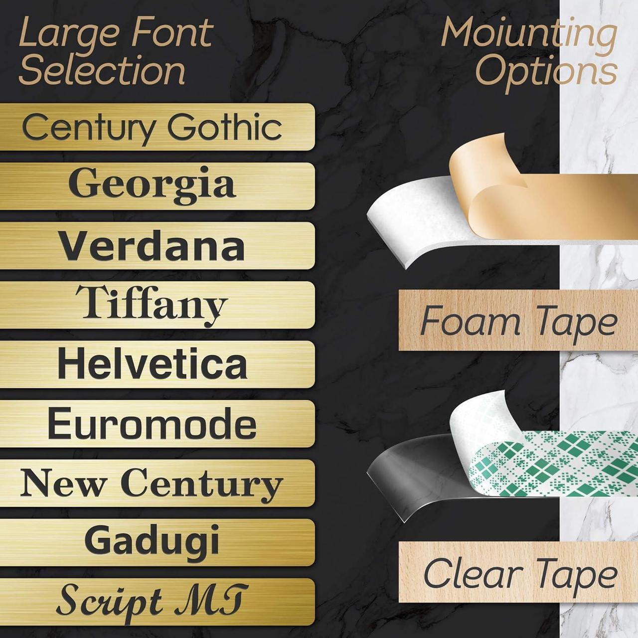 Alt view image 4 of 7 - Custom Sign, Office Sign, Business/Office Name Plates for Doors/Wall, Indoor/Outdoor, 10x10 Inch, 18 Colors, (Prestige) Made in USA by My Sign Center