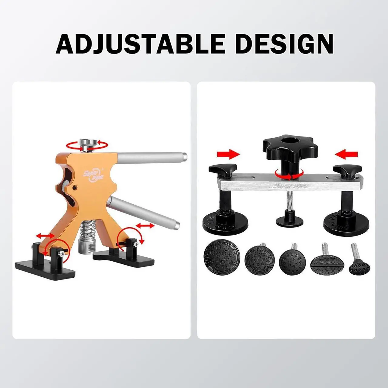 Alt view image 7 of 7 - Dent Puller Kit, 84 PCS Paintless Dent Repair Kit for Car, Body Repair Dent Removal Tools with LED Line Board, Dent Lifter, Bridge Puller, Slide Hammer T-Bar for Car Body Dents
