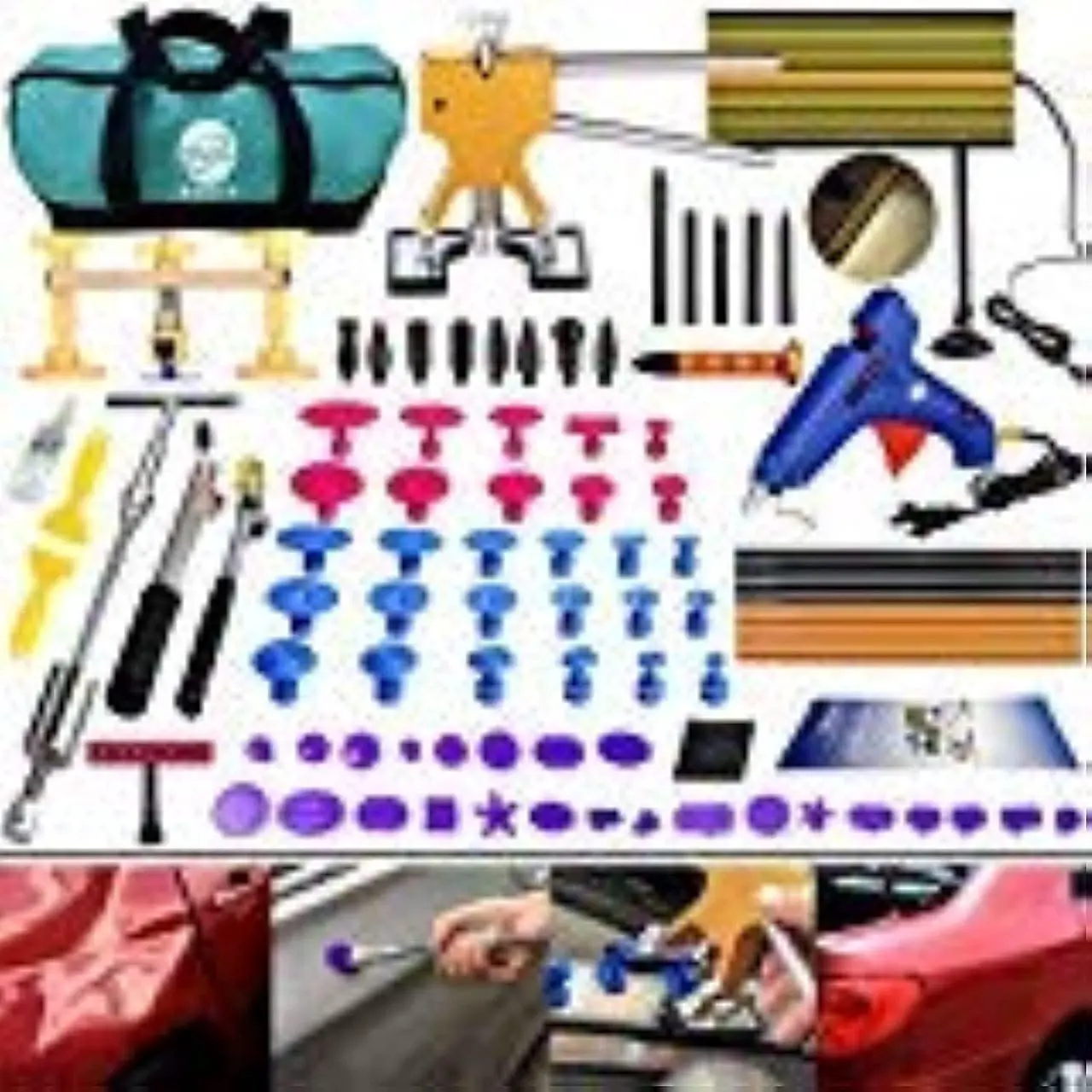 Main image of DIY Paintless Dent Repair Kit - Gliston 89pcs Dent Puller Tools Slide Hammer for Car Hail Damage Dent & Ding Remover