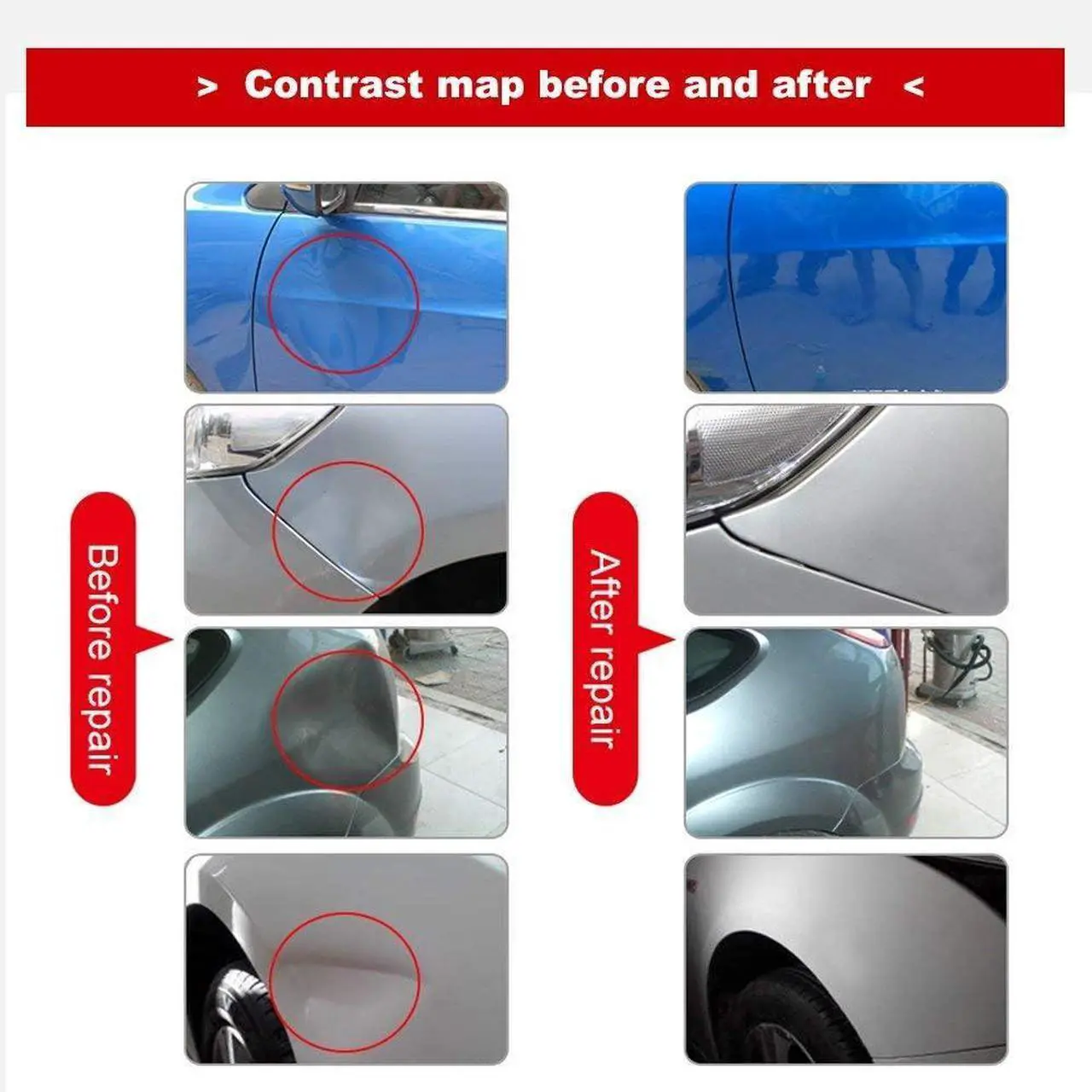 Alt view image 3 of 7 - DIY Paintless Dent Repair Kit - Gliston 89pcs Dent Puller Tools Slide Hammer for Car Hail Damage Dent & Ding Remover