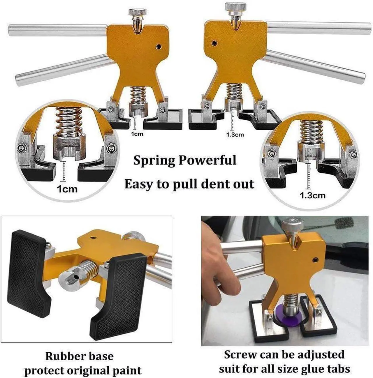 Alt view image 5 of 7 - DIY Paintless Dent Repair Kit - Gliston 89pcs Dent Puller Tools Slide Hammer for Car Hail Damage Dent & Ding Remover