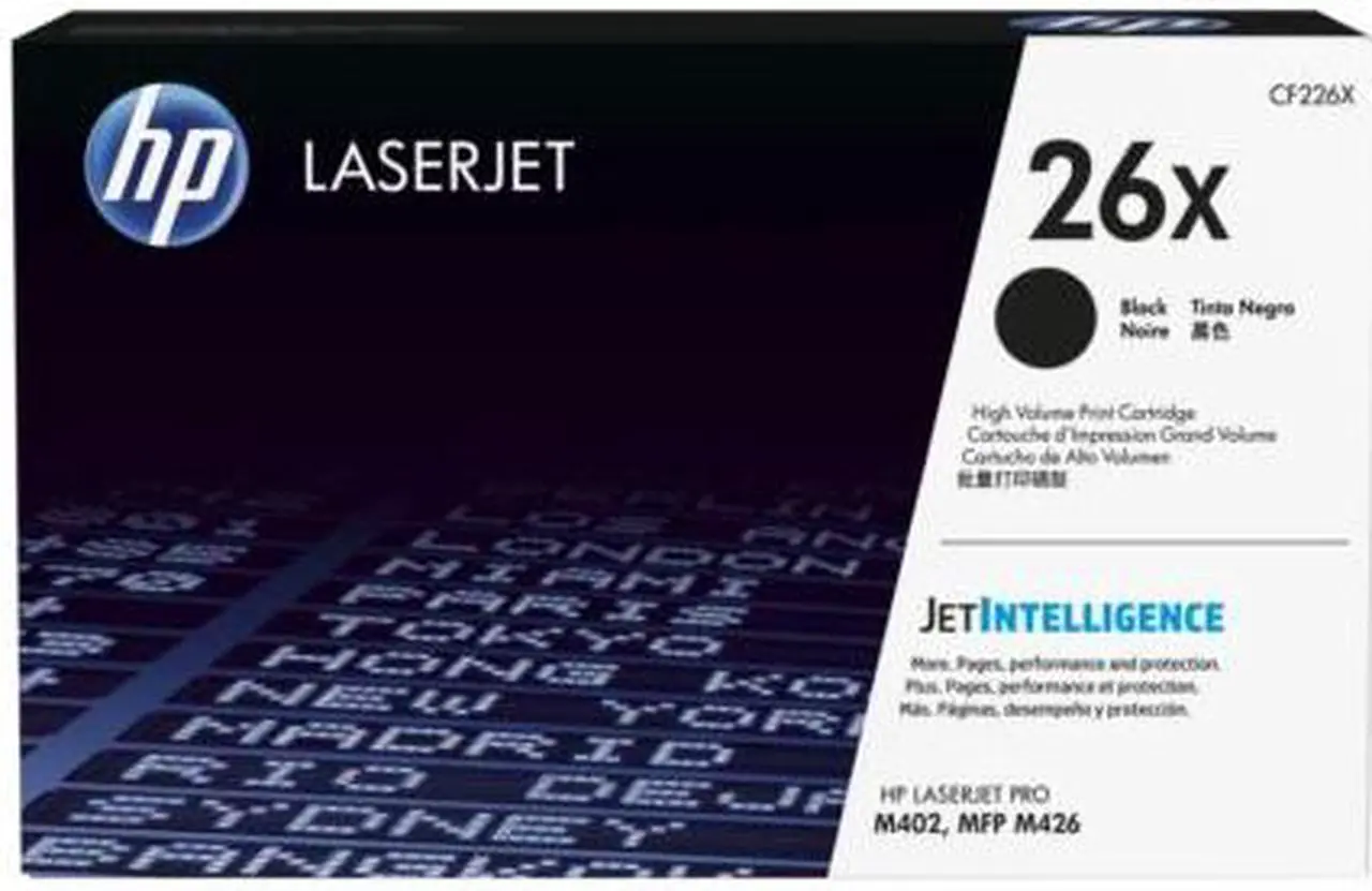 Main image of HP 26X High Yield Black Original LaserJet Toner Cartridge, ~9,000 pages, CF226X