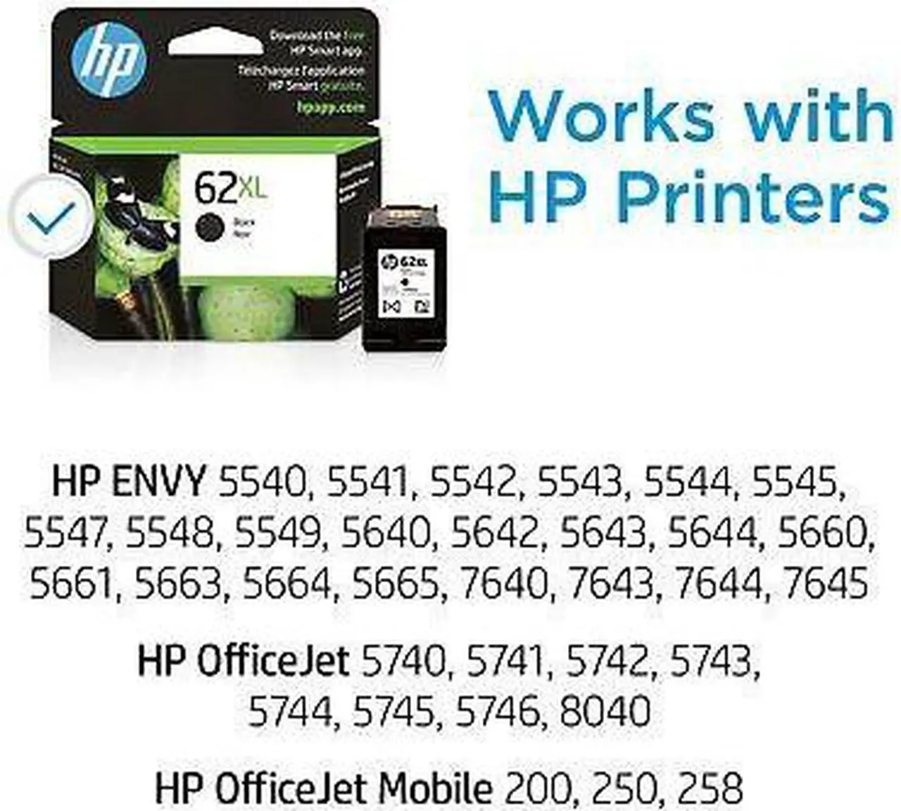 Alt view image 3 of 7 - HP 62XL High Yield Black Original Ink Cartridge C2P05AN#140 - OEM