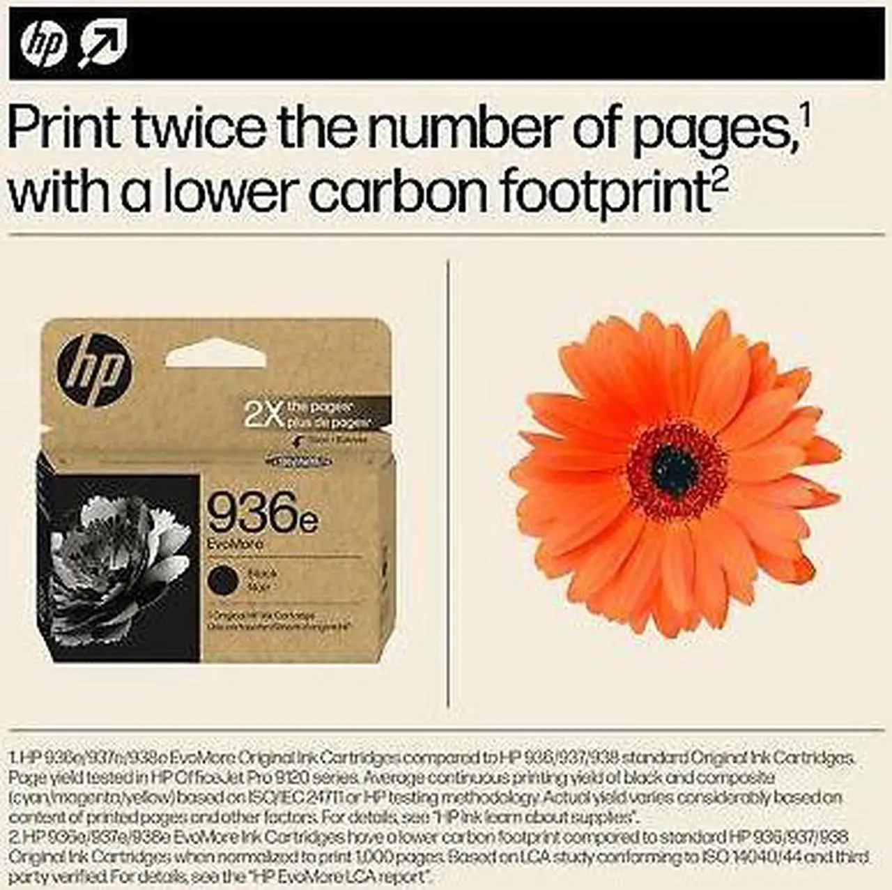 Alt view image 4 of 7 - HP 936e EvoMore Black Original Ink Cartridge, 2,500 pages, 4S6V6LN