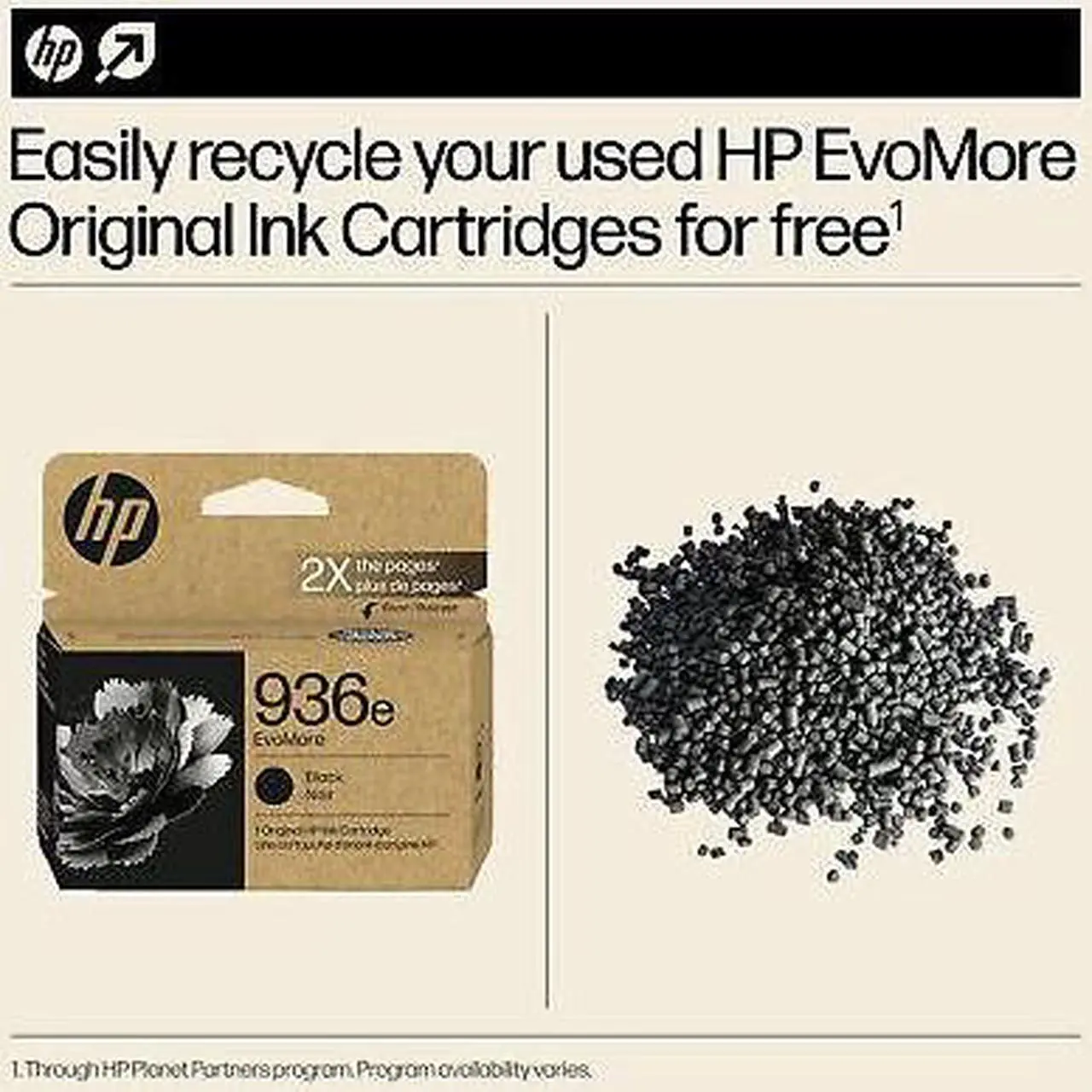 Alt view image 7 of 7 - HP 936e EvoMore Black Original Ink Cartridge, 2,500 pages, 4S6V6LN