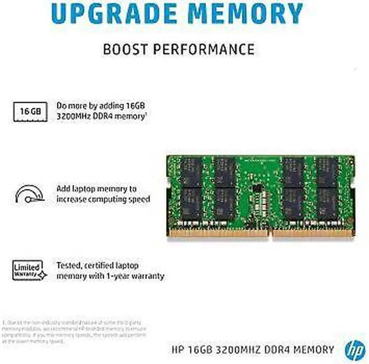 Alt view image 3 of 3 - HP 16 GB 3200MHz DDR4 Memory