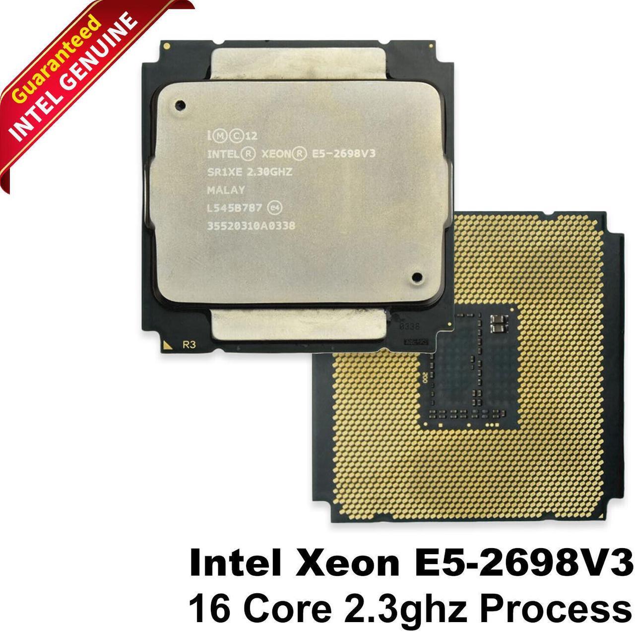 Main image of Lot of 2 Intel Xeon E5-2698 V3 16-Core 2.30GHz CPUs LGA2011-3 SR1XE