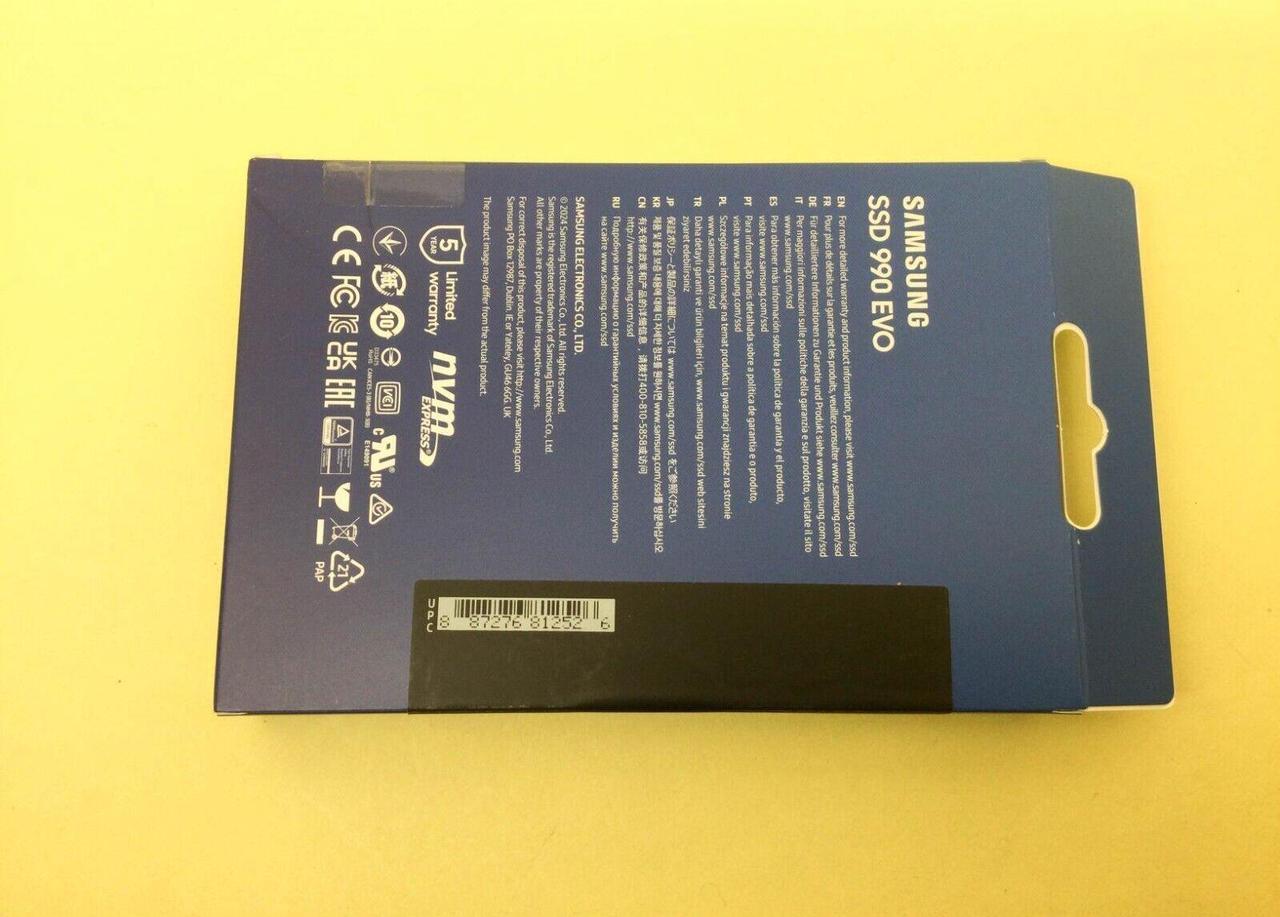 Alt view image 2 of 3 - Samsung 990 EVO 2TB NVMe PCIe M.2 2280 Internal SSD MZ-V9E2T0B/AM Sealed - OEM
