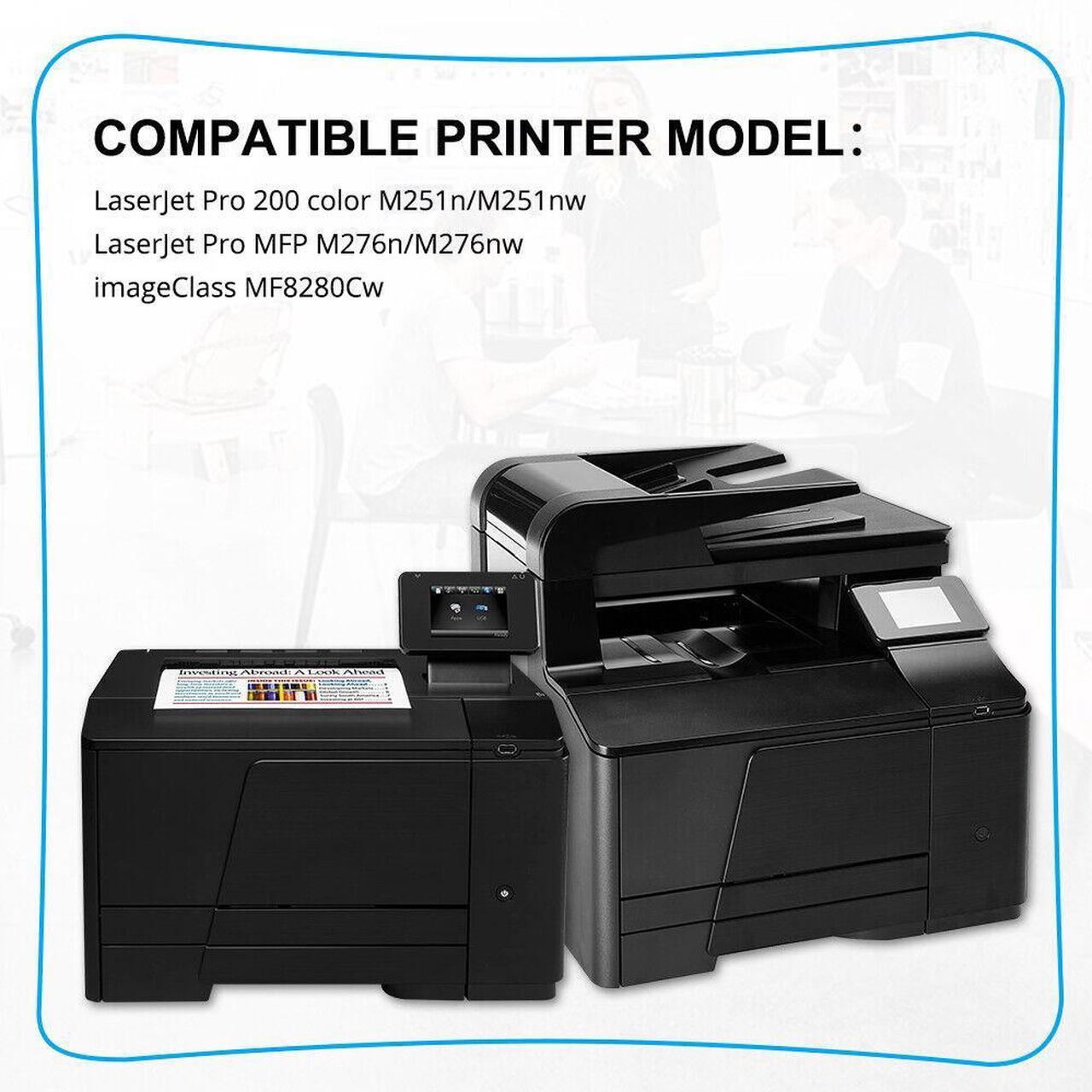 Alt view image 2 of 7 - 4x Compatible with HP 131A CF210A Color Toner LaserJet Pro 200 M251nw MFP M276nw - OEM