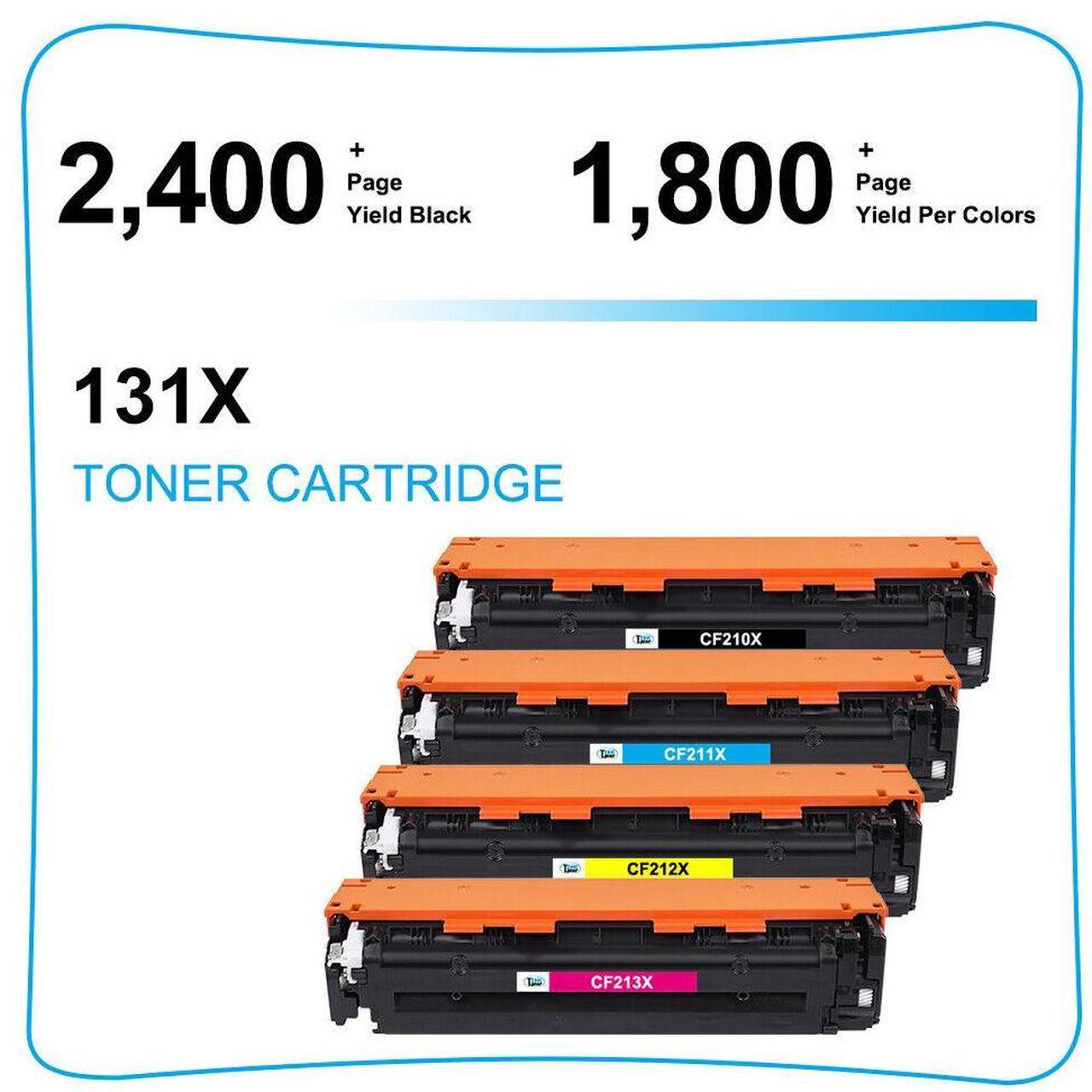 Alt view image 3 of 7 - 4x Compatible with HP 131A CF210A Color Toner LaserJet Pro 200 M251nw MFP M276nw - OEM
