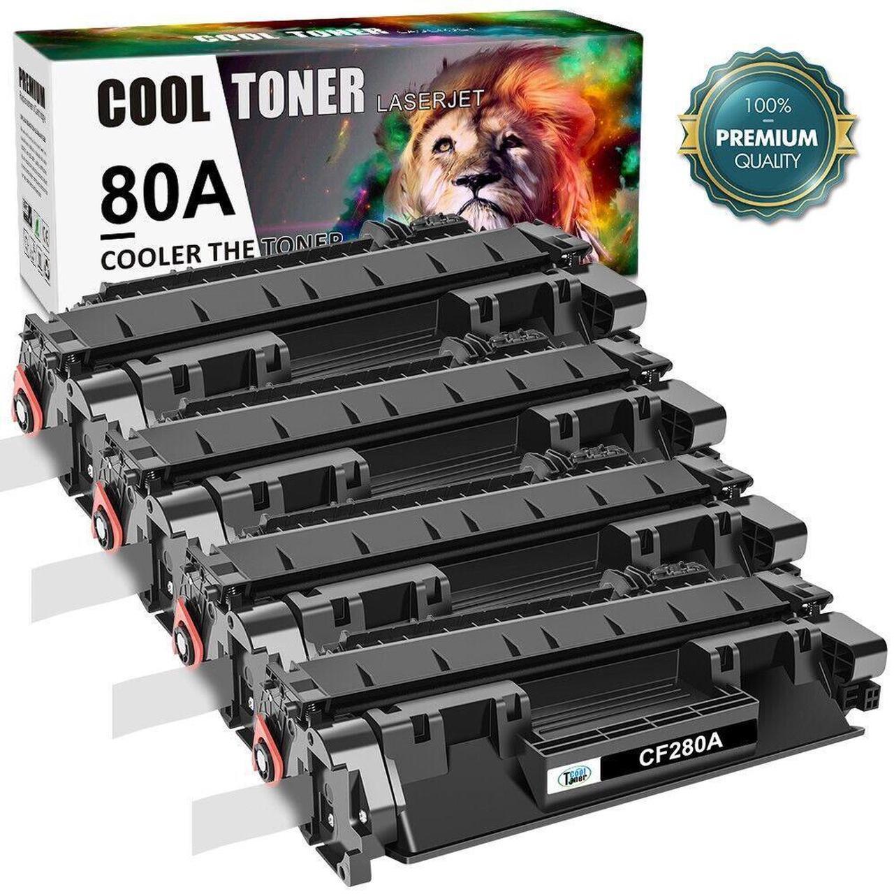 Main image of 4 Pack CF280A Toner Cartridge for HP 80A LaserJet Pro 400 M401n M401dn M425dn - OEM
