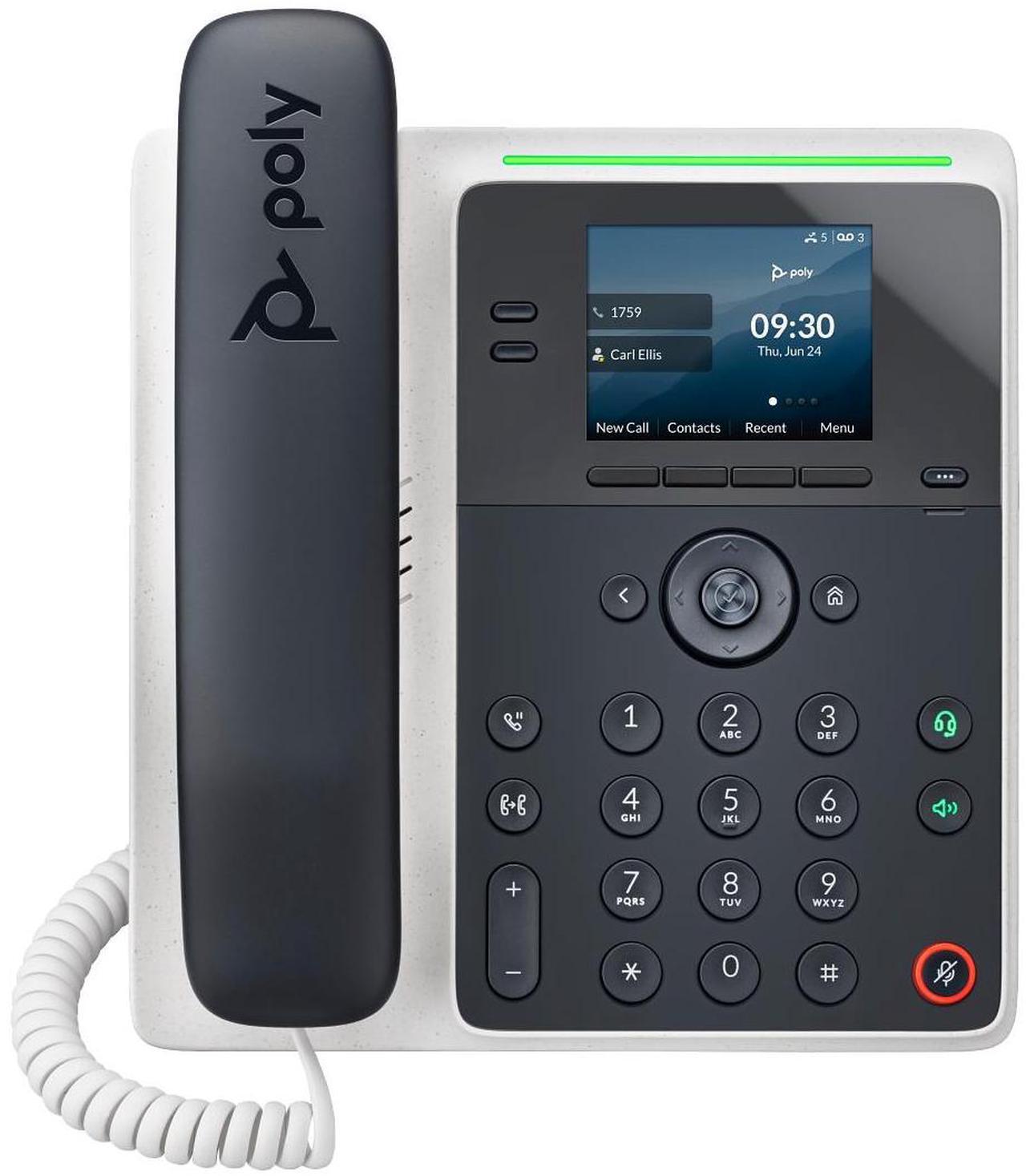 Alt view image 9 of 12 - HP Poly Edge E100 IP Phone Corded - Desktop, Wall Mountable | 82M86AA