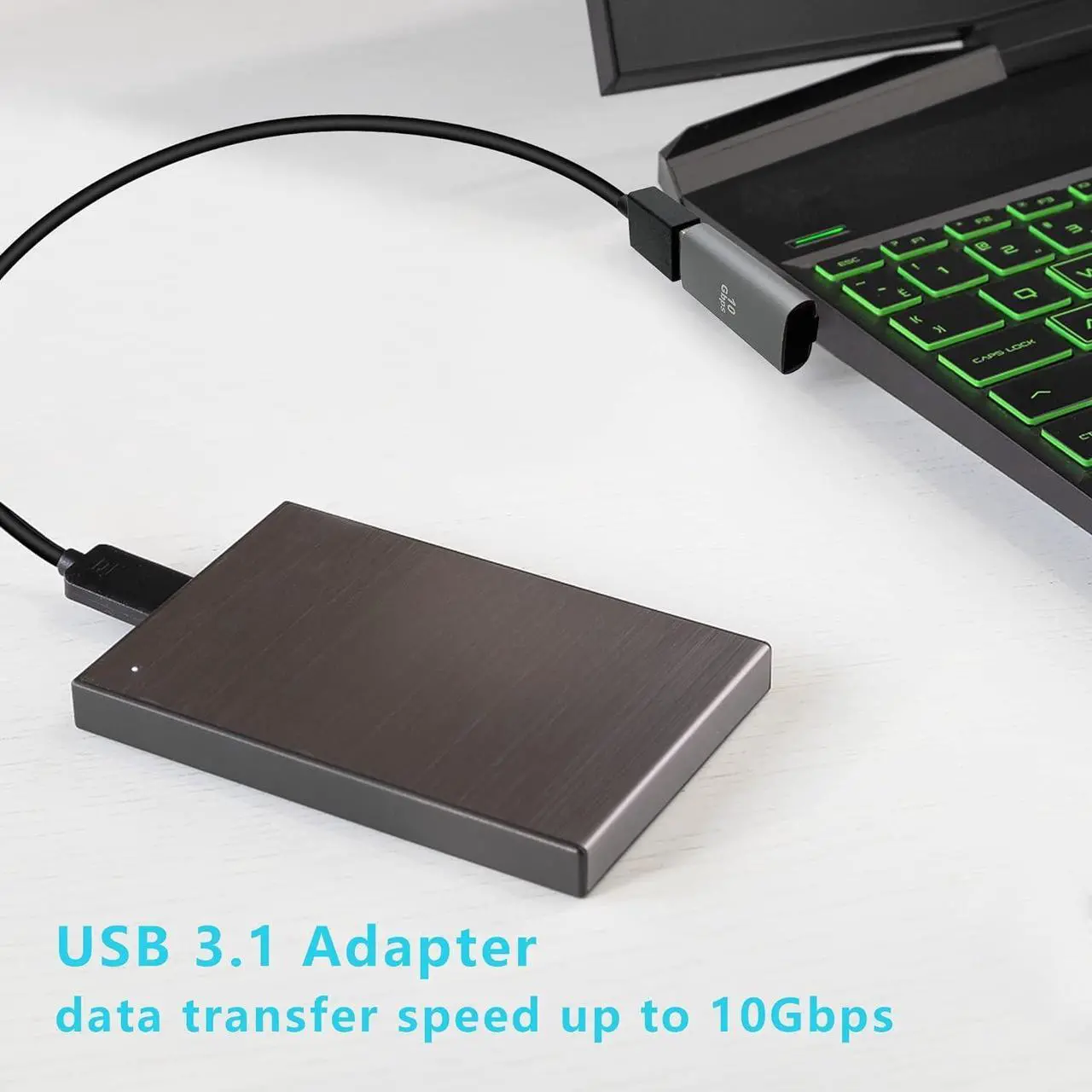 Alt view image 4 of 5 - 90 Degree USB 3.1 Adapter Combo Left and Right Angle USB A Converter Extender Male to Female Coupler Connector for Laptop USB A Charger Power Bank and More