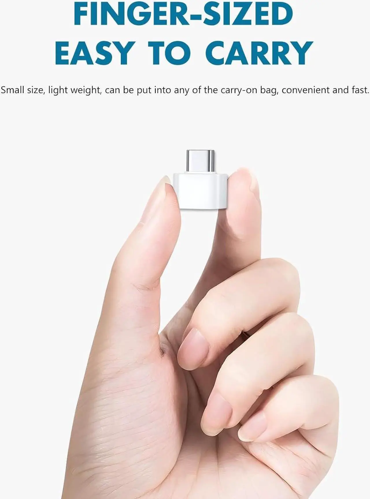 Alt view image 7 of 7 - 10 Pack USB to USB-C Adapter USB Type-C Male to USB A Female for USB Micro-B Devices Flash Drive Mouse Keyboard Game Controller