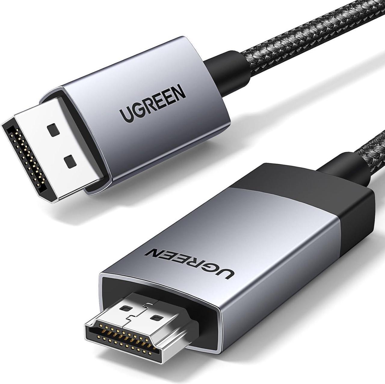 Main image of 4K@60Hz DisplayPort to HDMI Cable HDR Active DP 1.2 to HDMI 2.0 Cord Aluminum Braided Uni-Directional Display Port to HDMI Converter 6.6FT Compatible with Monitor Projector   HP