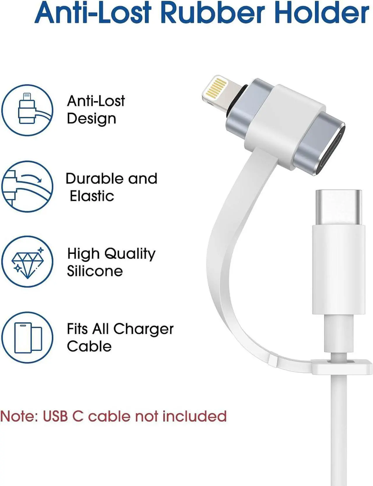 Alt view image 5 of 7 - Female USB C to Male Lightning Adapter 2 Pack 2.2A Charging Data Transfer Compatible with iPhone 14 13 12 11 Xs iPad iPod AirPods Not for Audio Headphones/OTG Firewire Anti-Lost Grey
