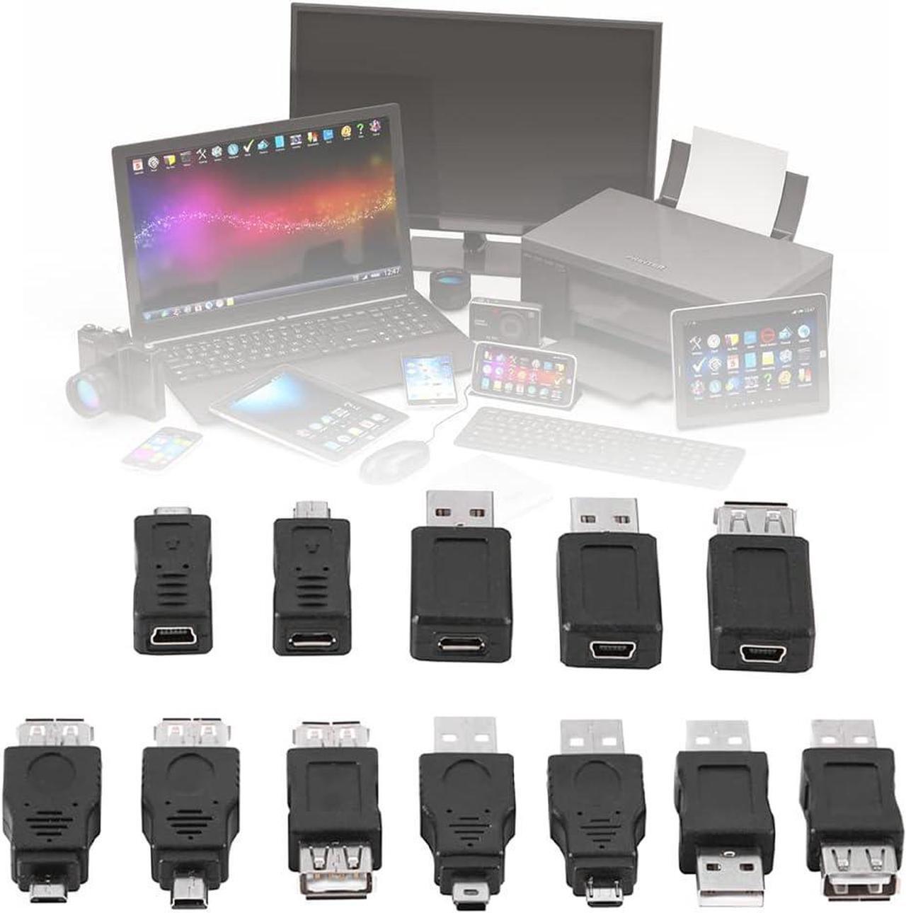 Main image of 12PCS USB OTG Adapter Multiple USB2.0 Male to Female Adapter Micro USB Converter Adapter Kit for Computer Tablet PC Mobile Phone