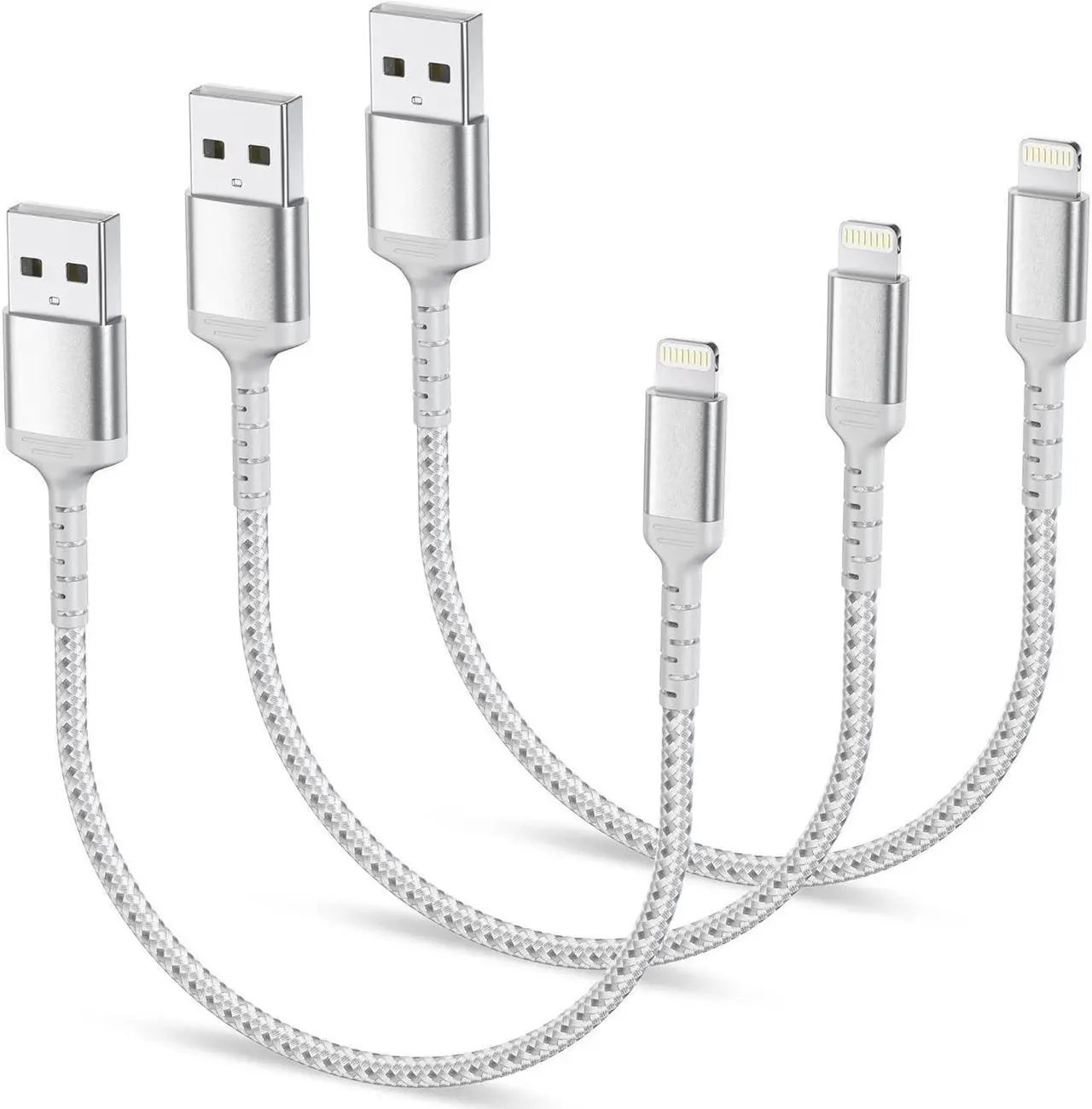 Main image of 1ft iPhone Charging Cable Short 3 Pack USB A to Lightning Cord Fast Charging Compatible with Apple iPhone 14 13 12 11 Pro Max Xs X 8 7 Plus SE iPad Air/Mini 12 inch Lightning Cable