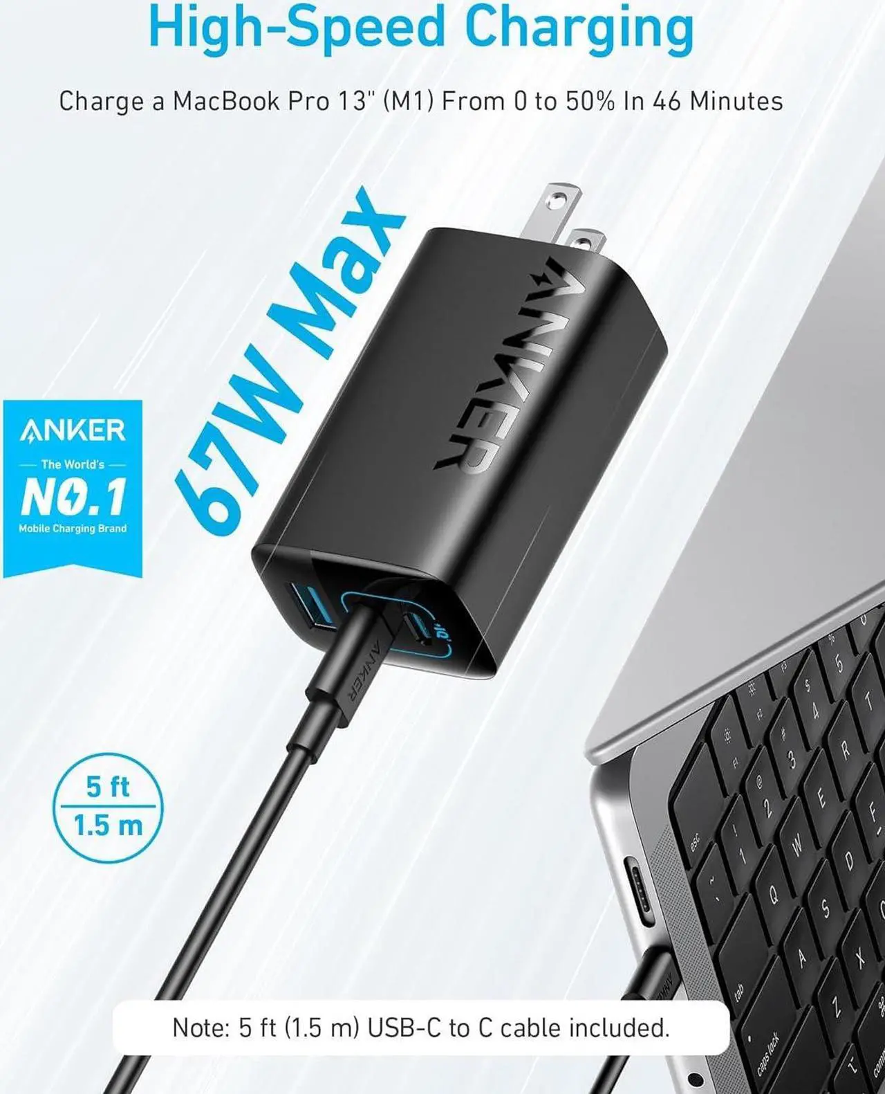 Alt view image 2 of 7 - Type C Charger Fast Charging 45W USB C Charger  Chargers 2-PACK 6FT Cord for iPhone 16/16 Plus/16 Pro/16 Pro Max/iPhone 15/15 Pro Max/iPad Pro/ Galaxy S25 S24 S23 S22 S21 Android (Black)