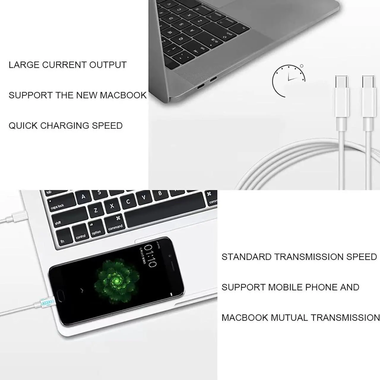 Alt view image 6 of 7 - Compatible with MacBook Pro Charger& MacBook Air Charger, for MacBook Pro & MacBook Air 16 15 14 13 inch,M1 M2 M3 M4,MacBook 12(2015-2017),Other C Interface Devices(140W)
