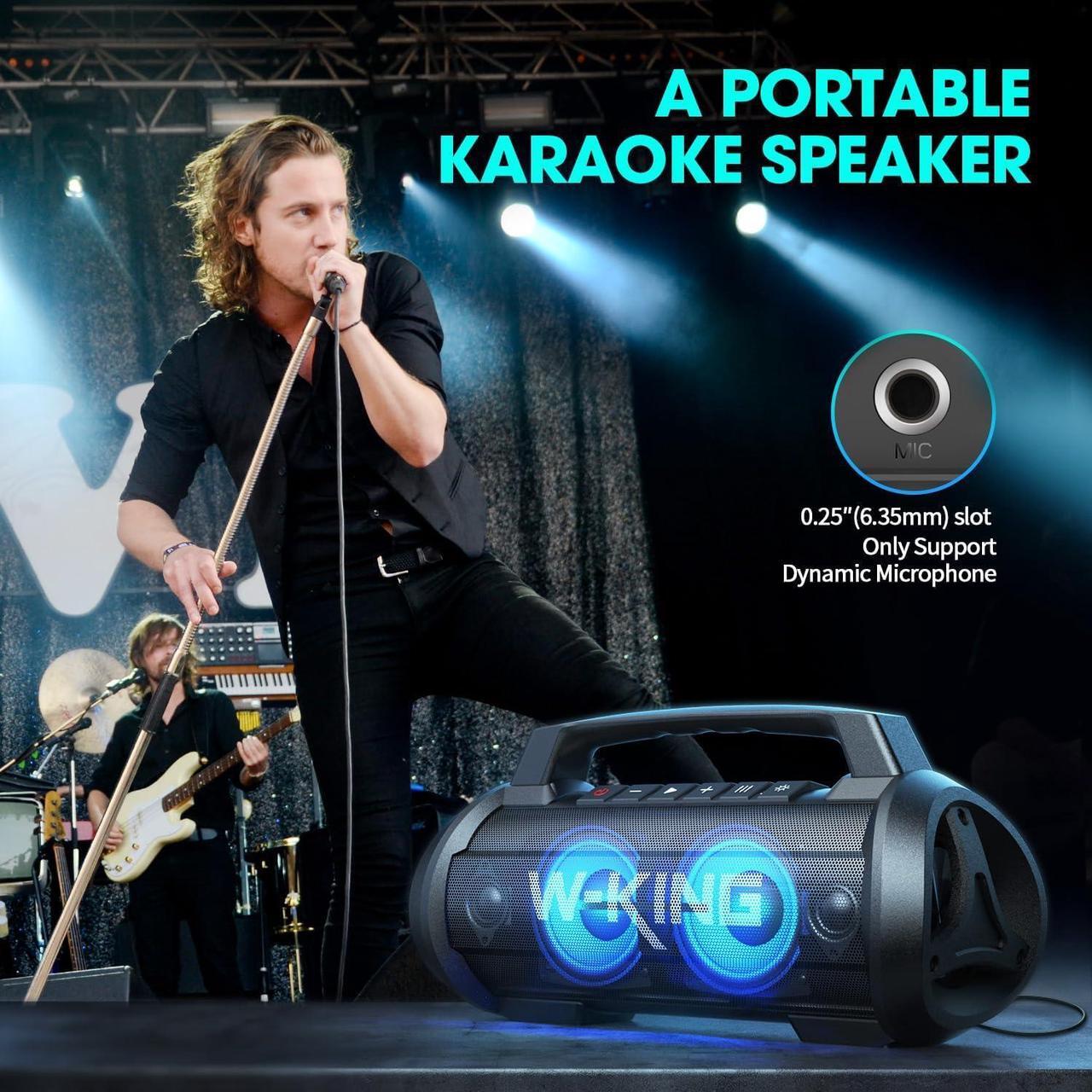 Alt view image 7 of 7 - W-KING Portable Speaker, 120W Peak 70W RMS Bluetooth Speaker Wireless Loud IPX6 Waterproof Bluetooth Speakers with Subwoofer/Bass Boost/Hi-Fi Stereo/42H/Powerbank/MIC in, Party Large Outdoor Boombox