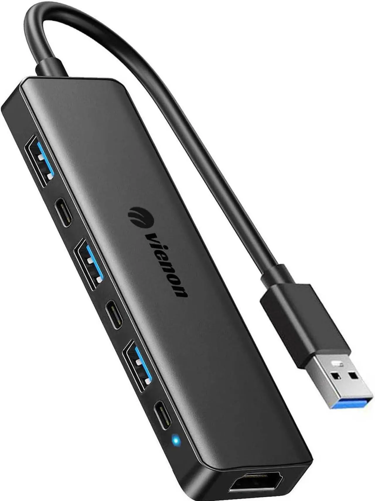 Main image of USB 3.0 to HDMI Adapter (7-in-1), USB 3.0 Hub with HDMI 1080P, USB 3.0, USB 2.0, USB C Data & Power Ports, USB to HDMI Hub for Monitor, PC, Laptop, Desktop Support Windows 7/8/10/11 & Mac OS
