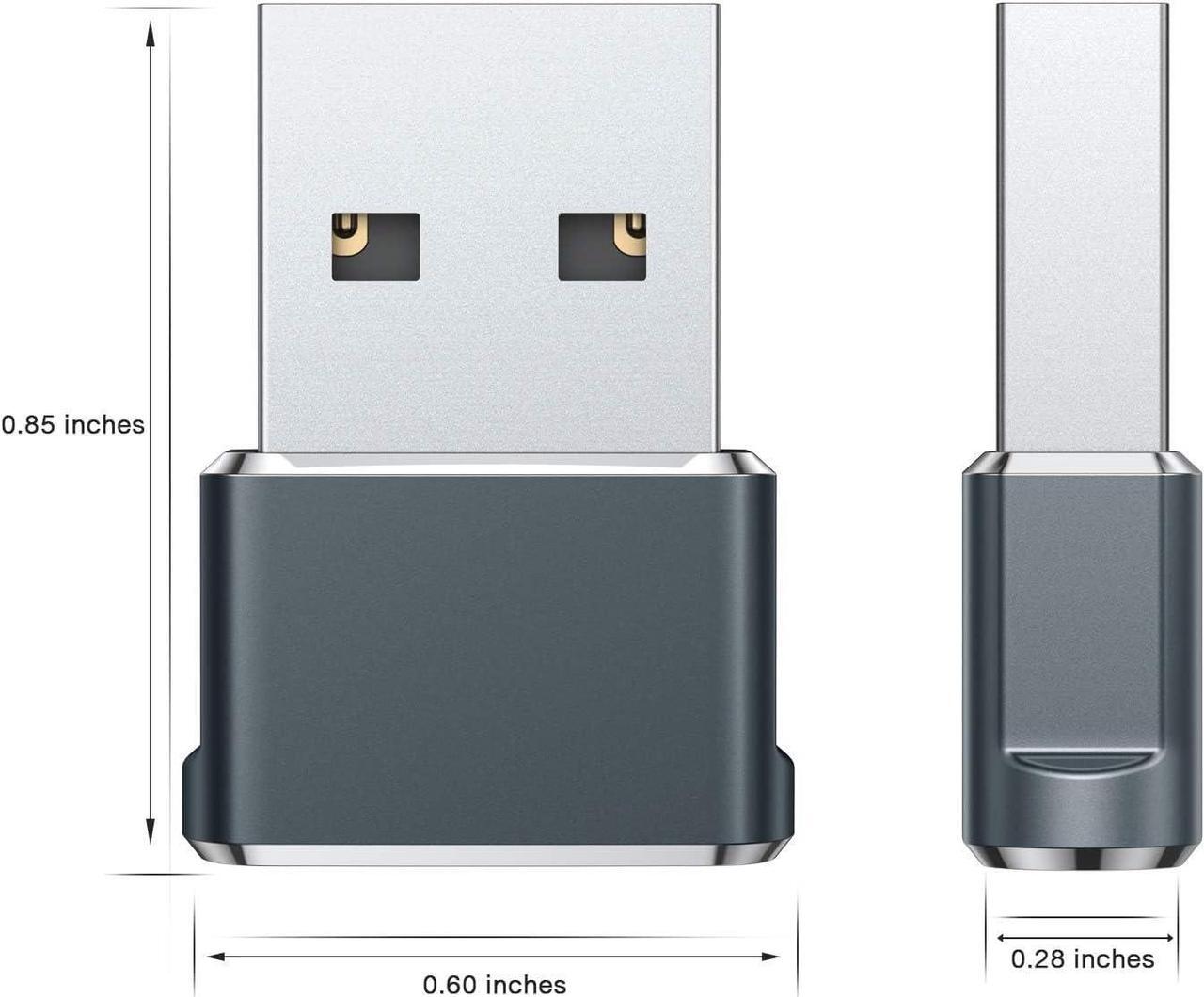 Alt view image 2 of 7 - Basesailor USB to USB C Adapter for iPhone 16 Charger 2Pack,USBC Female to A Male OTG Type C Converter for Apple Watch Ultra iWatch 7 8 9 10,iPhone 15 14 13 Plus Pro Max,AirPods,iPad,Car,Samsung S24